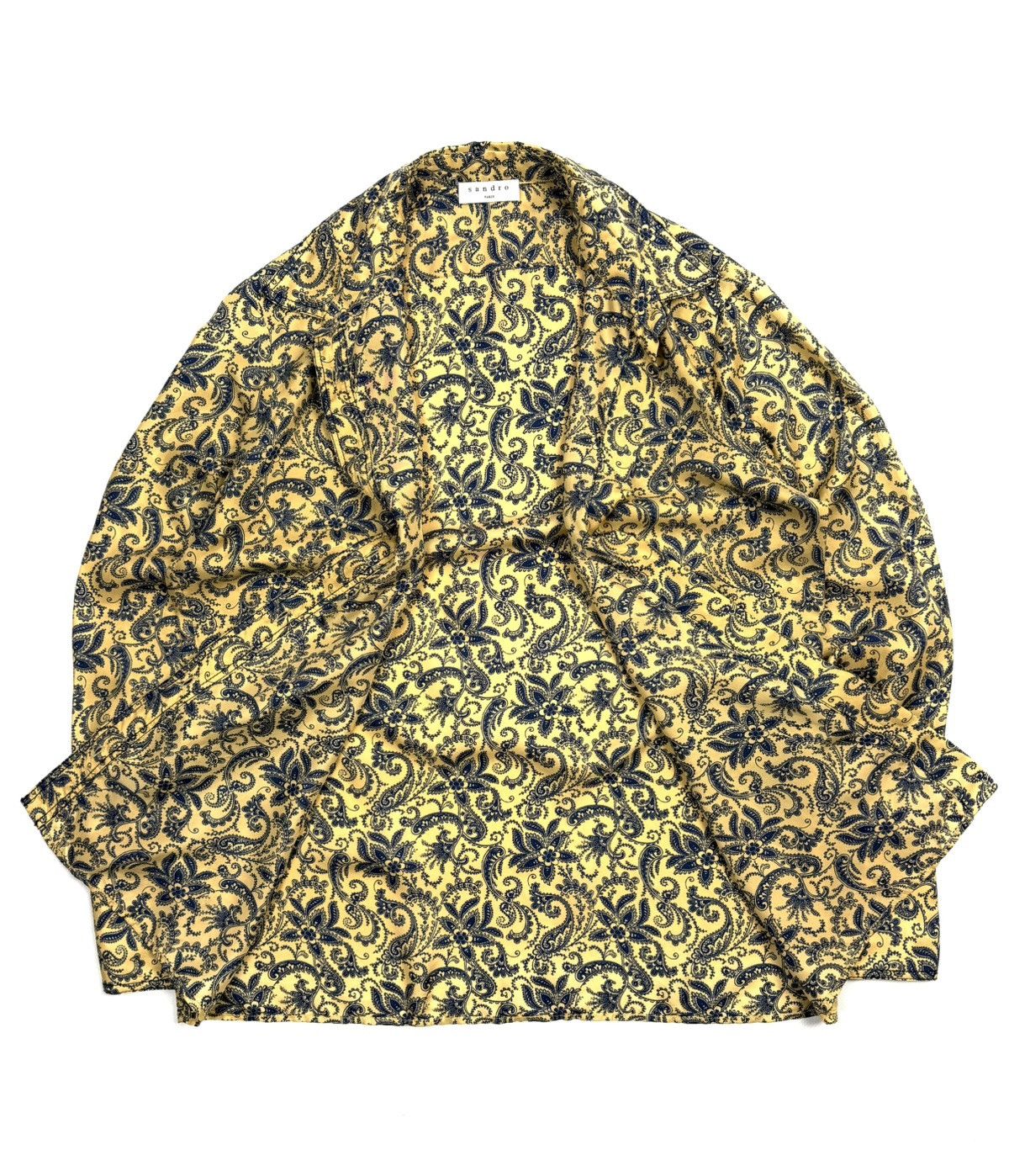 Sandro rare Sandro Paris 100% Silk Paisley Button Up Shirt Blouse Size L / US 10 / IT 46 - 4 Thumbnail