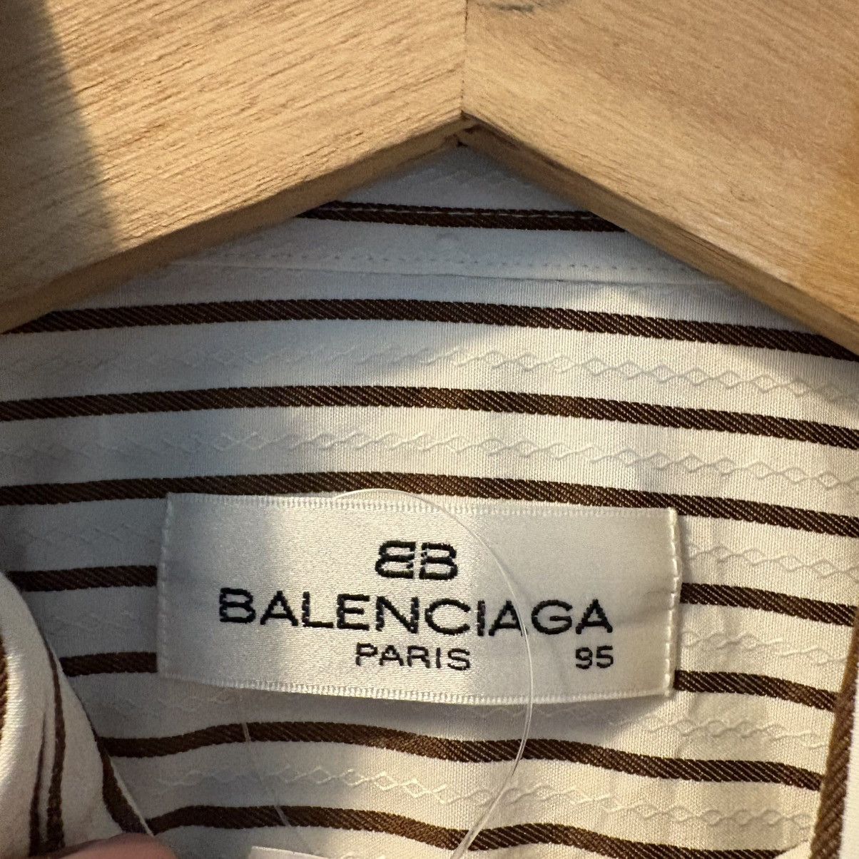 Balenciaga Balenciaga BB Logo Stripe Button Ups Size US M / EU 48-50 / 2 - 2 Thumbnail