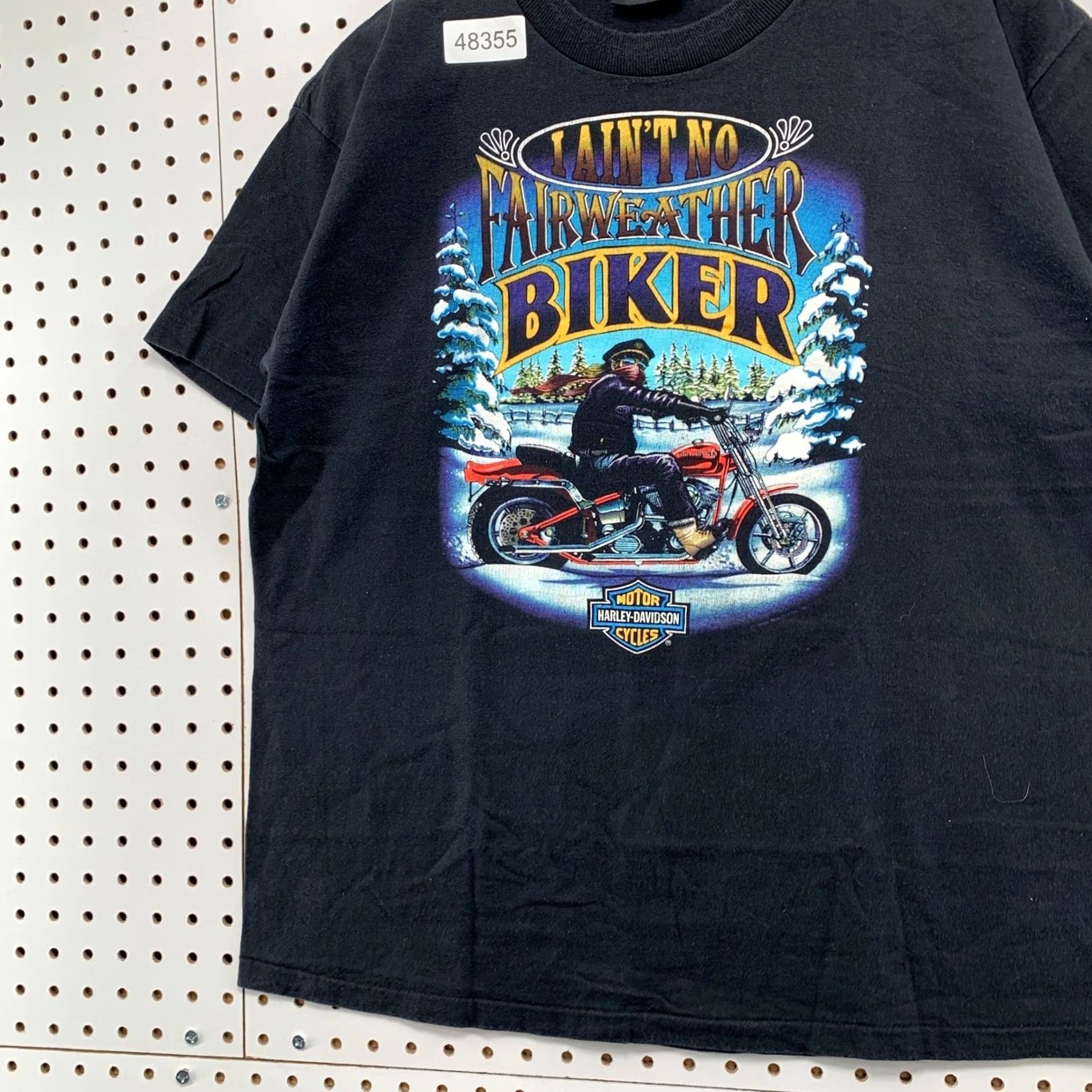 Harley Davidson VINTAGE Harley-Davidson Shirt Mens XL Black 90 Fairweather Biker Single Stitch Graphic Print Crew Neck Short Sleeve USA 1990s Boys Girls Mens Womens Size US XL / EU 56 / 4 - 5 Thumbnail