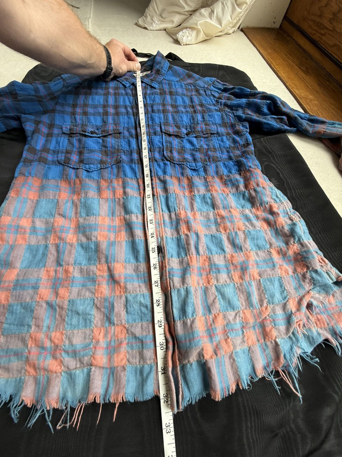 Hedi Slimane × Saint Laurent Paris SS16 Grail Saint Laurent Surf sound bleached flannel pink Size US L / EU 52-54 / 3 - 6 Thumbnail