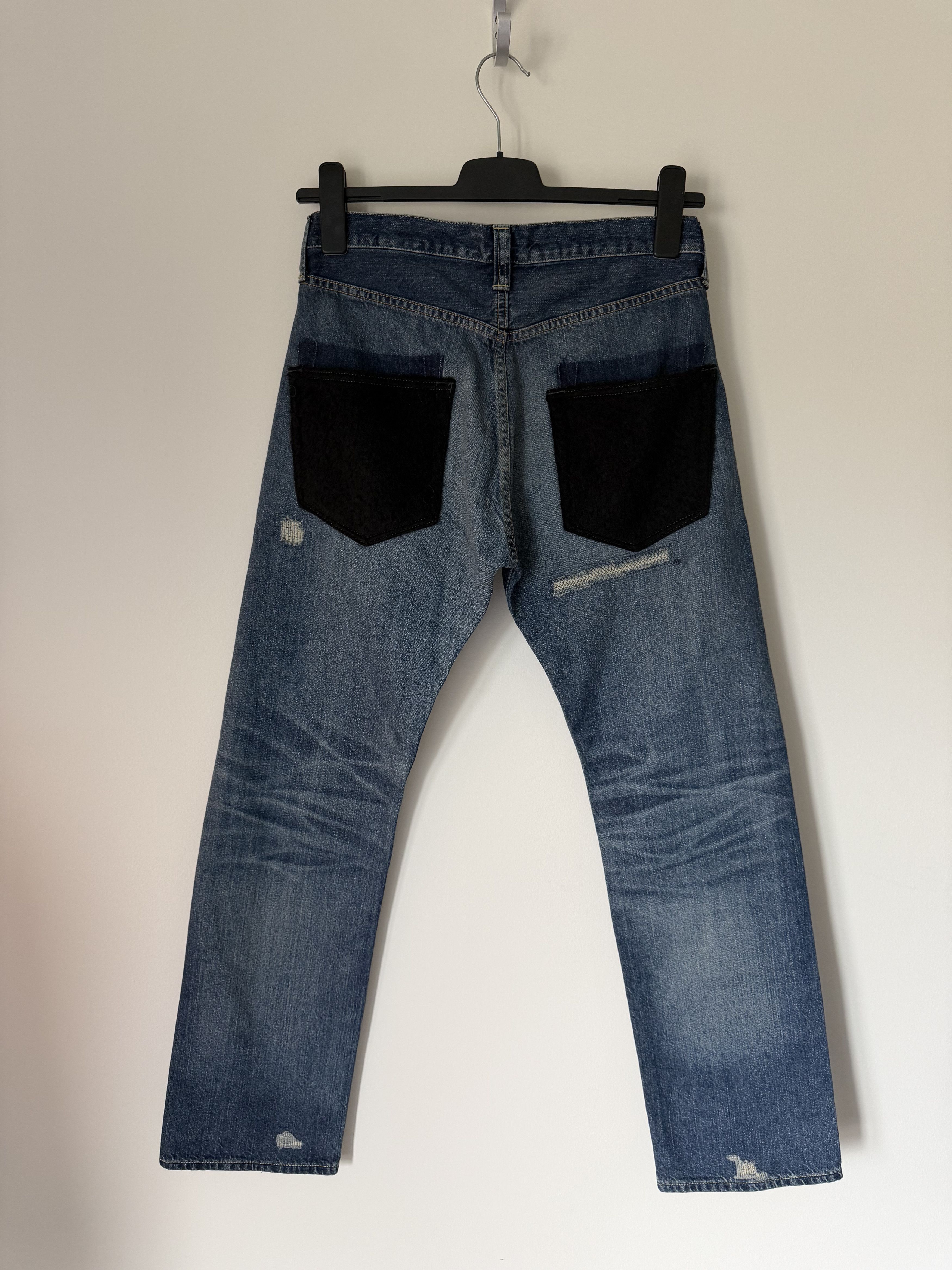 Junya Watanabe Junya Watanabe Distressed Selvedge Jeans in Indigo Size US 31 - 6 Thumbnail