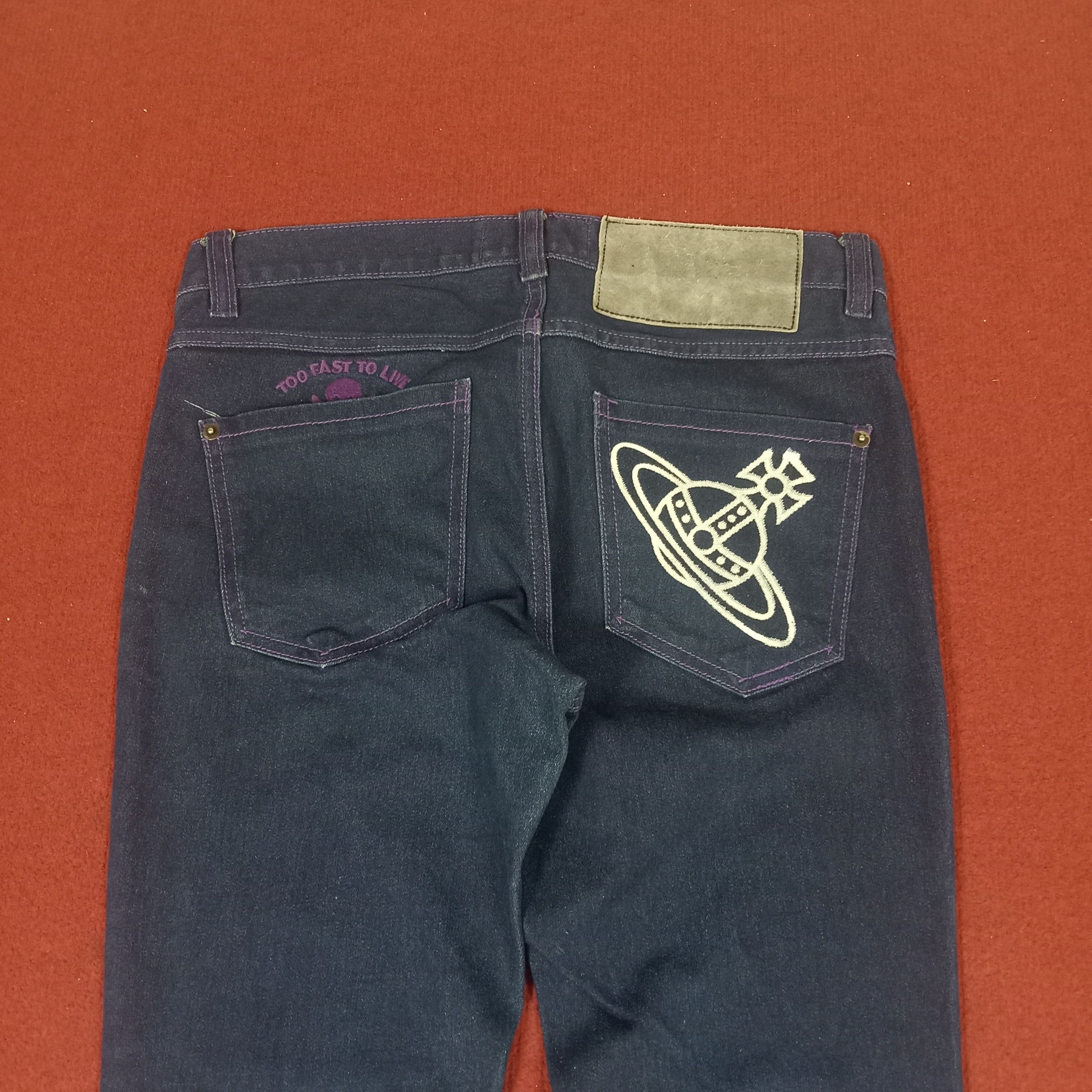 Designer × Vivienne Westwood Vivienne Westwood Designer Punk Logo Design Pocket Jeans Size 31" - 2 Thumbnail