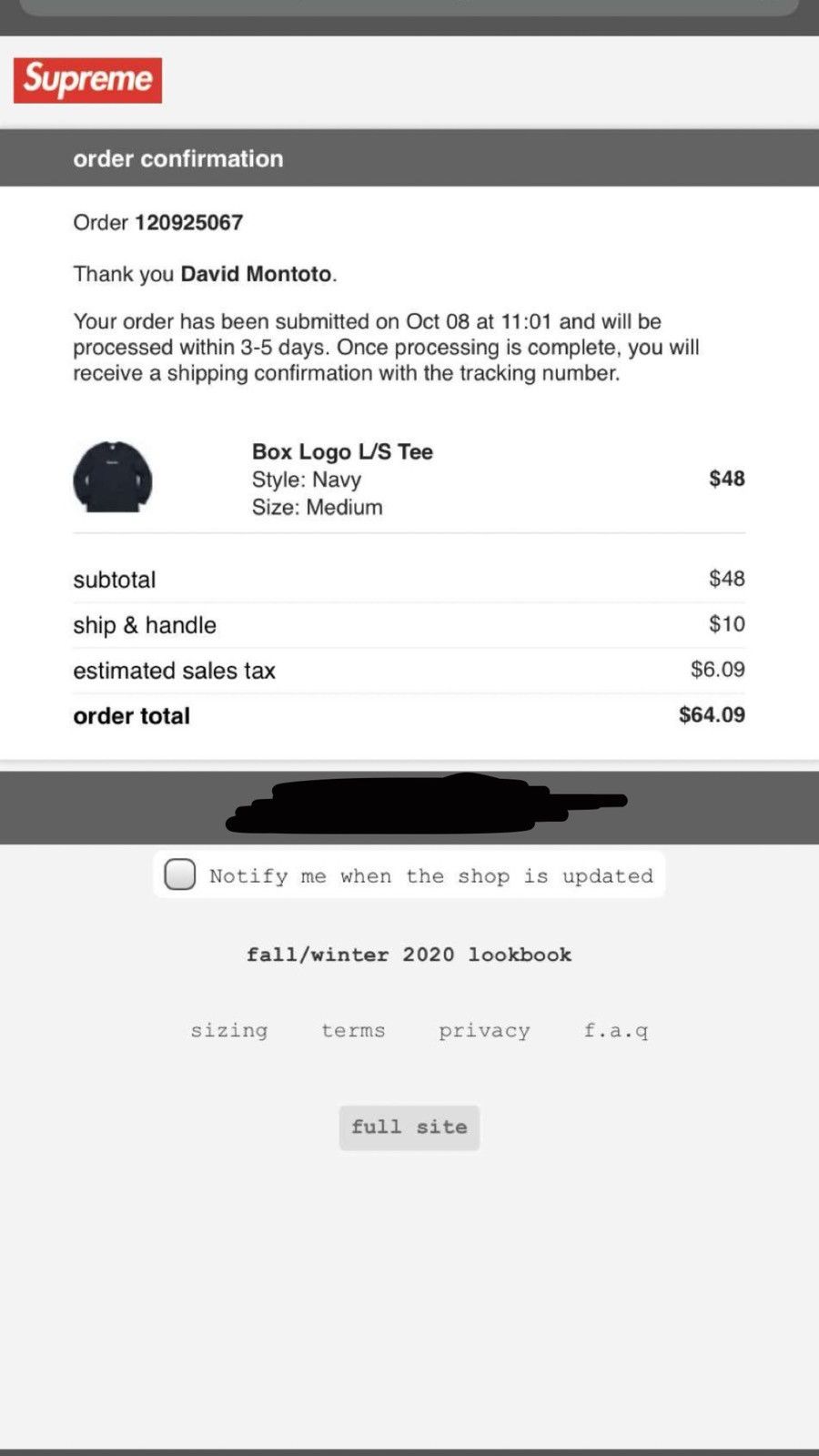 Supreme Supreme Navy Box Logo L/S Longsleeve Tee Size US M / EU 48-50 / 2 - 4 Thumbnail