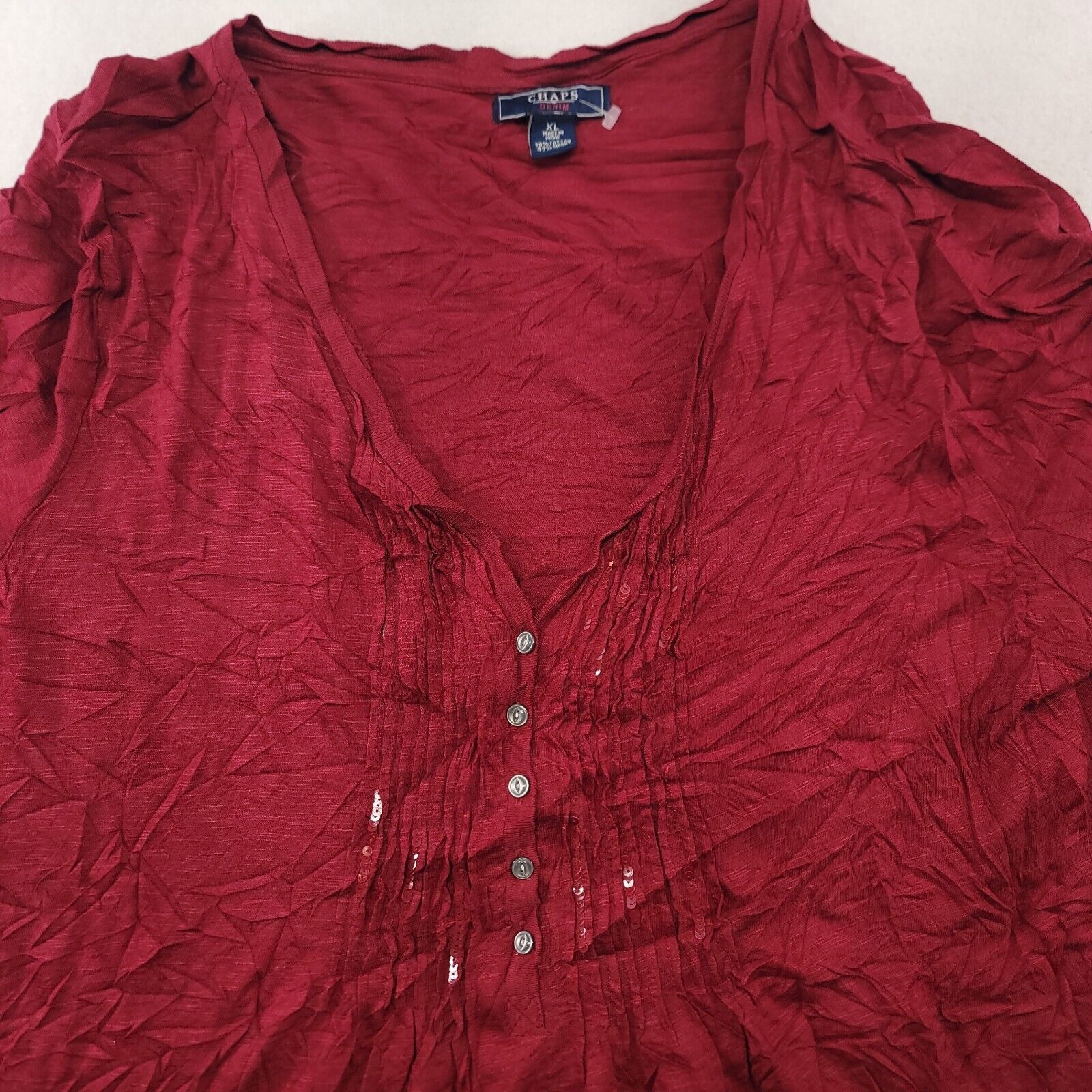 Chaps Chaps Pullover Blouse Shirt Womens Size Extra Large XL Red Size XL / US 12-14 / IT 48-50 - 1 Thumbnail