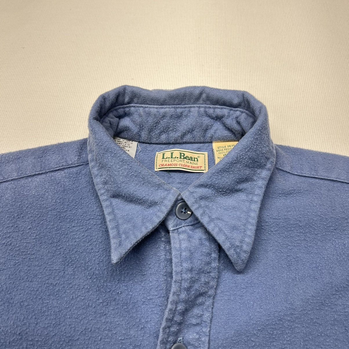 L.L. Bean × Vintage VTG LL Bean Flannel Shirt Blue Chamois Cloth Button Up Retro Size US M / EU 48-50 / 2 - 4 Thumbnail