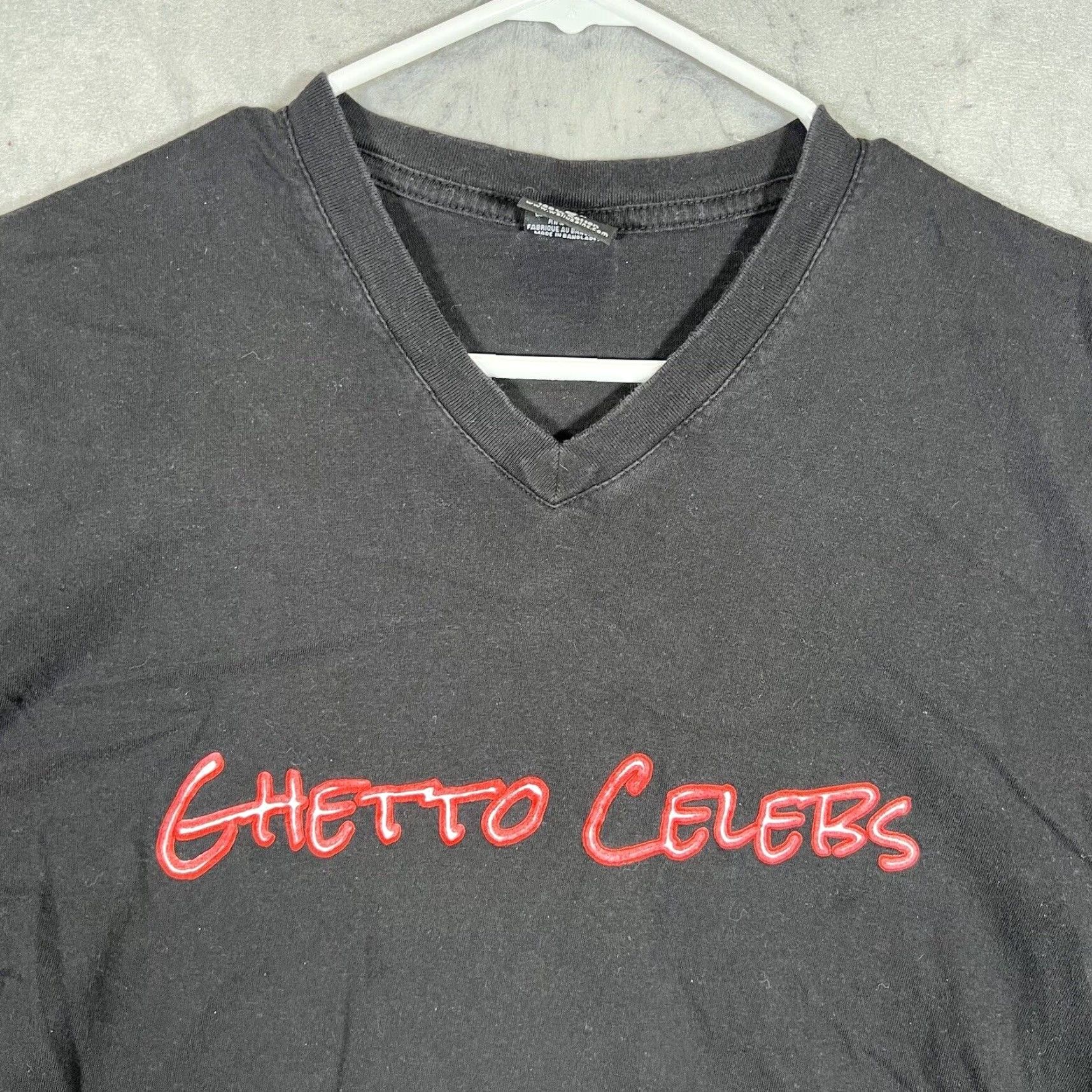 Vintage VINTAGE A1 90s Ghetto Celebs T Shirt Adult S Black V Neck Rap Tee Hi Hop Mens Size US S / EU 44-46 / 1 - 4 Thumbnail