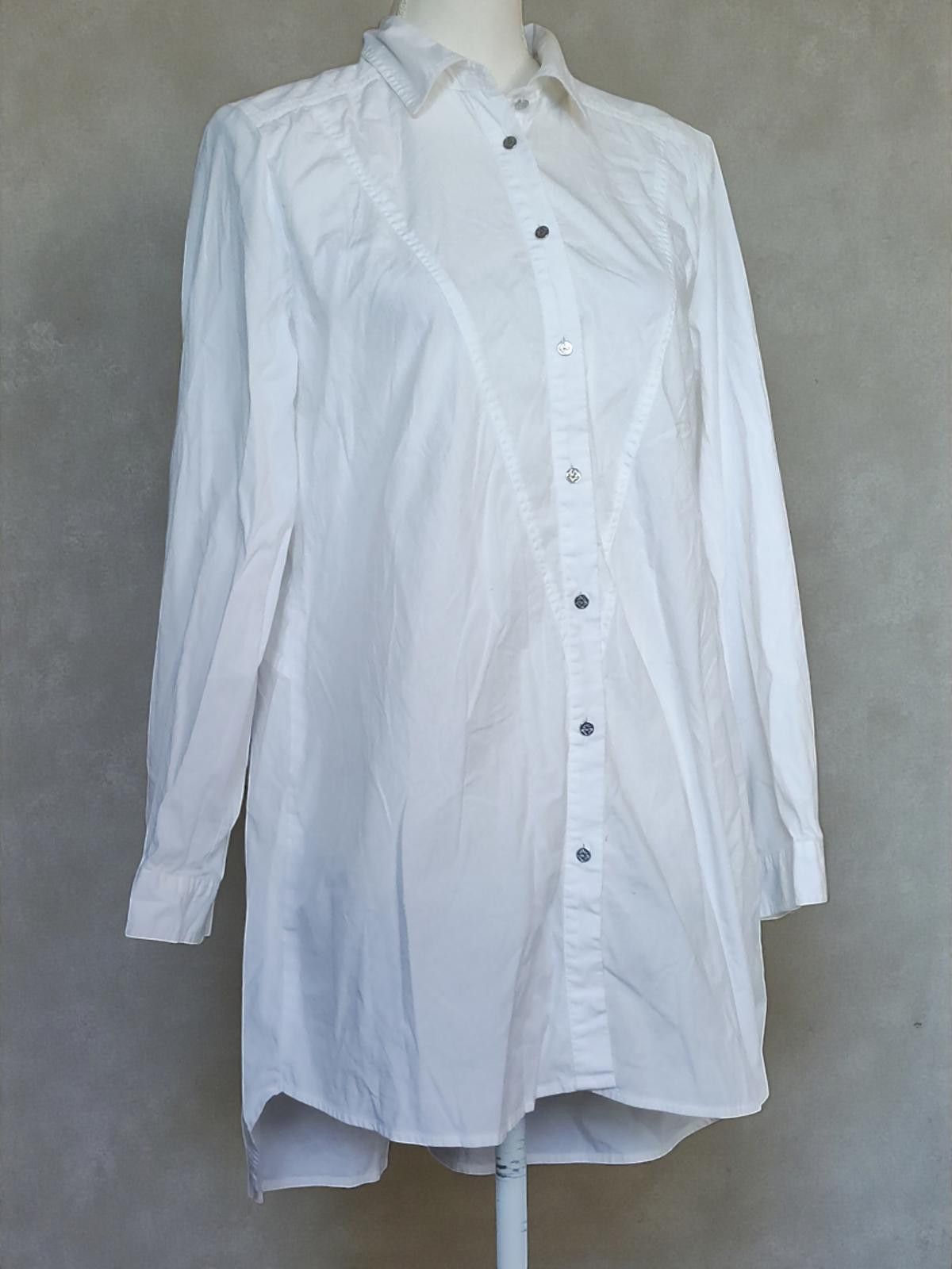 Other Black Label by Chico's White Long Sleeve Button-Up Blouse, 1 Size M / US 6-8 / IT 42-44 - 4 Thumbnail