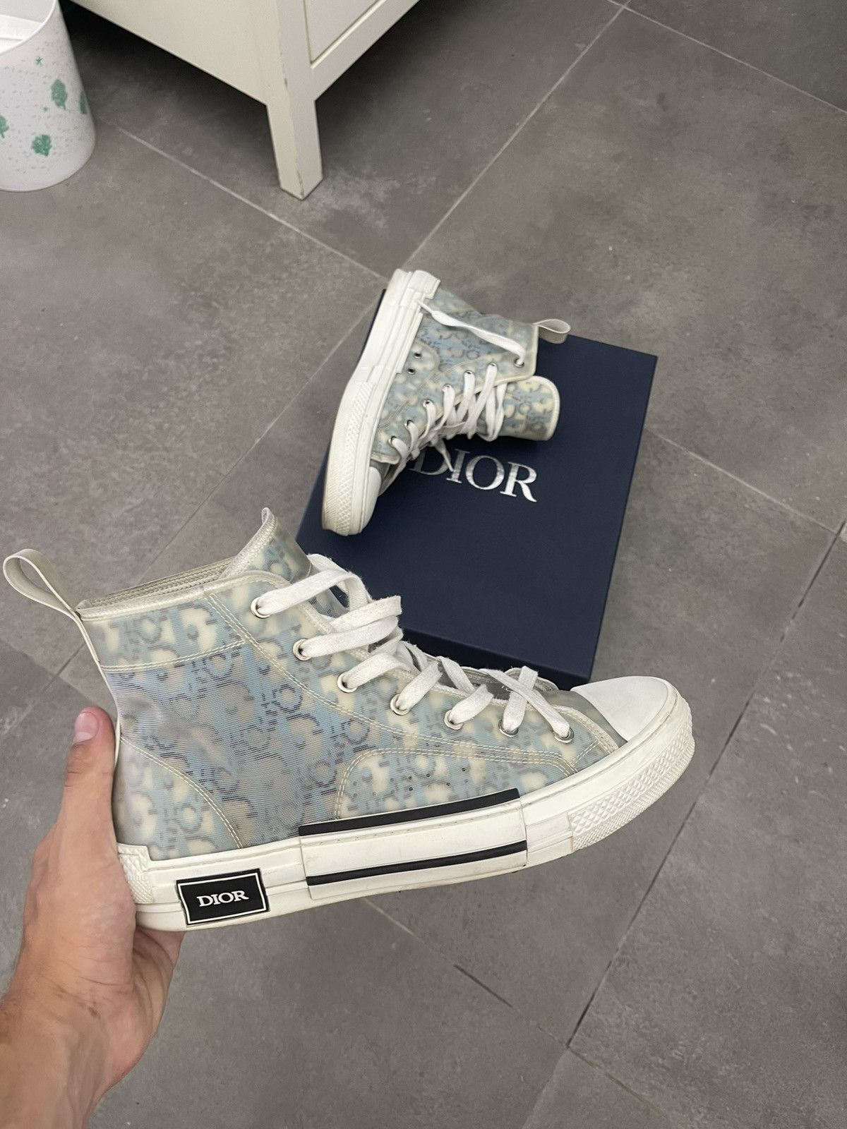 Dior Dior B23 High-Top Oblique Blu Taglia 42 Authentic Size US 8 / EU 41 - 2 Thumbnail