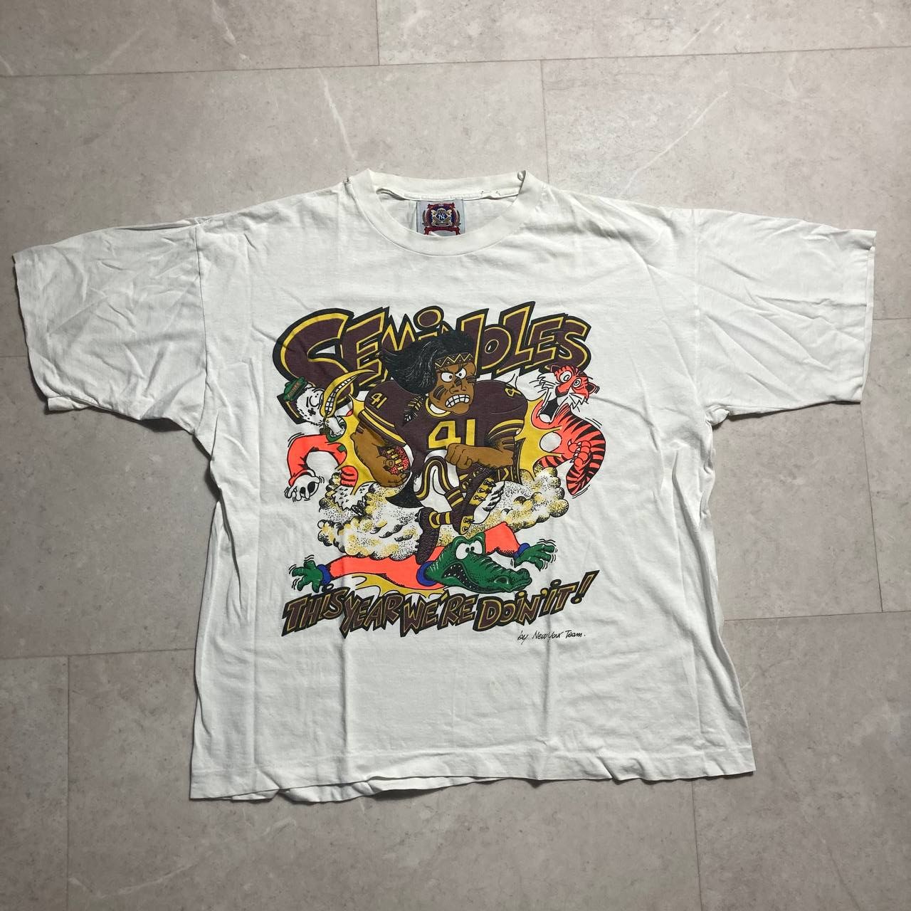 NFL Vintage New York Brooklyn Seminoles Football Tee Size US L / EU 52-54 / 3 - 1 Thumbnail