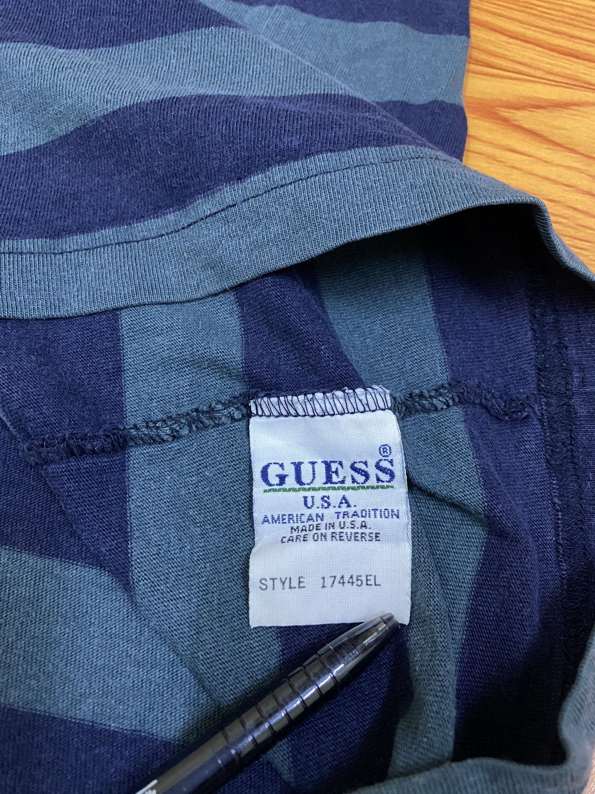 A$AP Rocky × Guess Vintage Guess Embroidery Stripe Tee Size US L / EU 52-54 / 3 - 4 Thumbnail