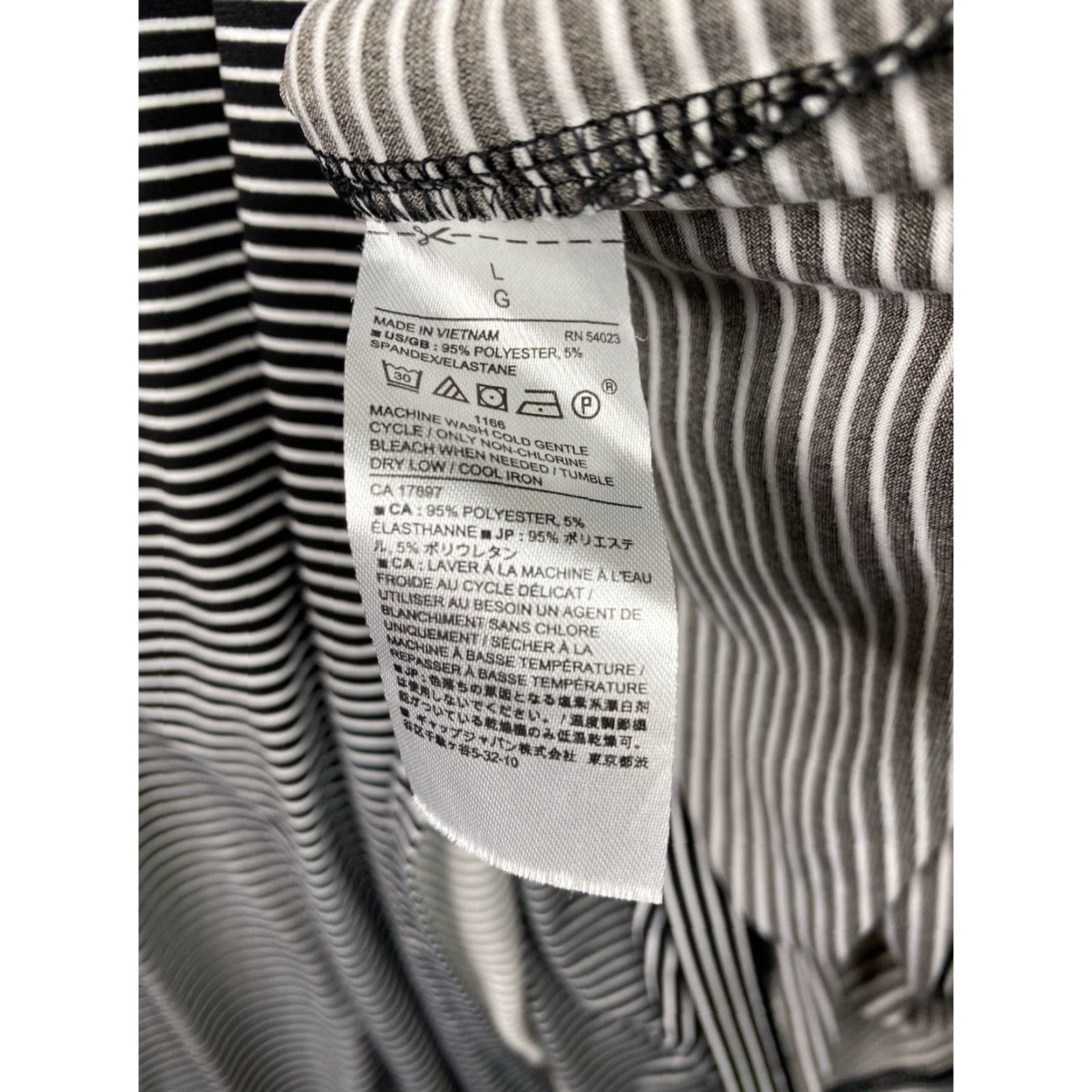 Banana Republic VINTAGE Banana Republic Maxi Dress Sz L Black Striped Layered Side Slits Stretch Shift Size L / US 10 / IT 46 - 7 Thumbnail