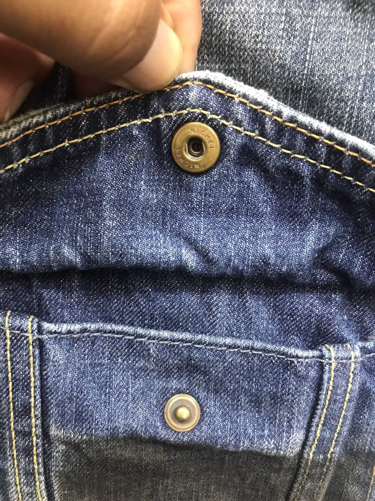 Japanese Brand Archival VelvetBlue Japanese Art Designer Trucker Jacket Size US M / EU 48-50 / 2 - 8 Thumbnail