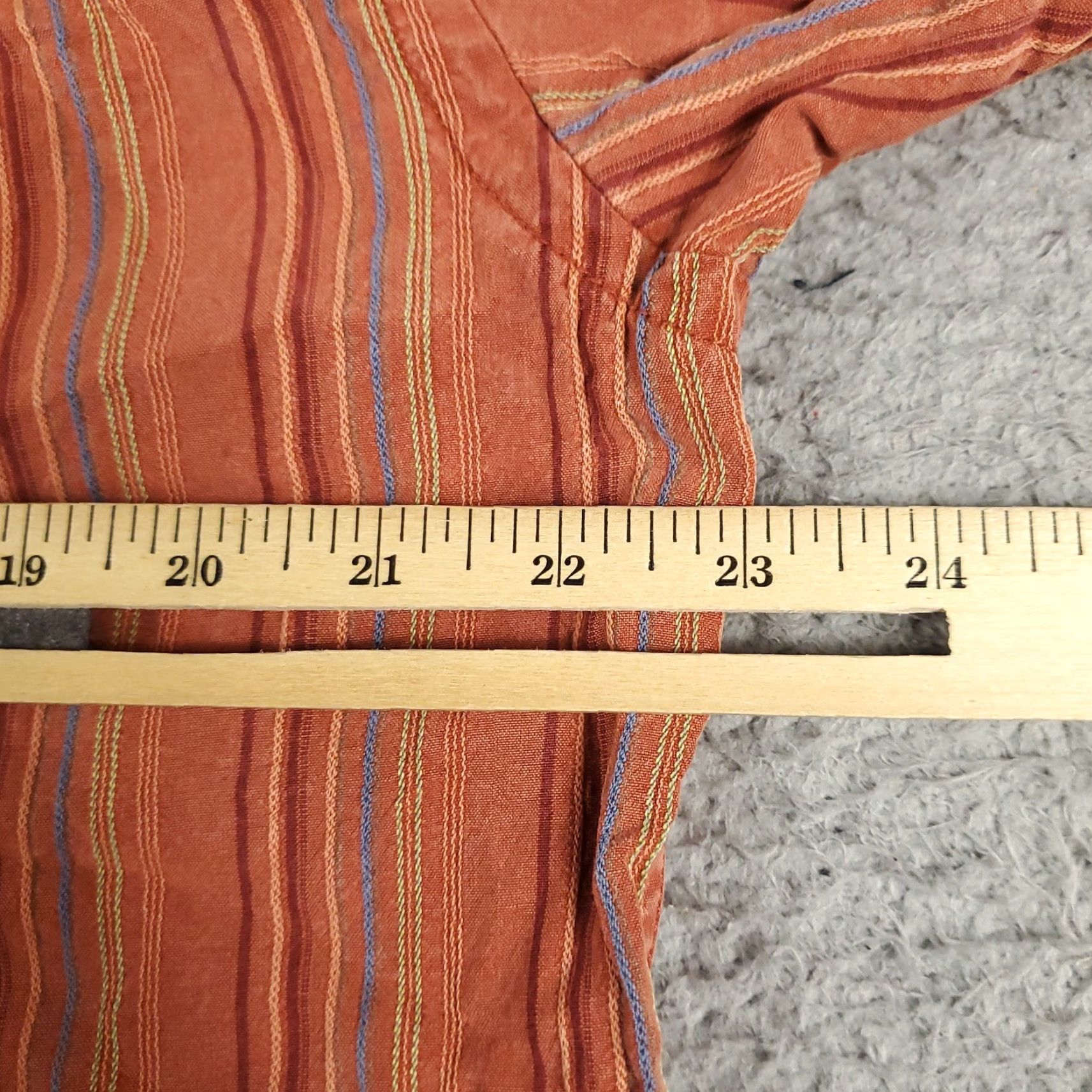 Tommy Bahama Tommy Bahama Shirt Mens Large Orange Striped Button-Up Long Sleeve Casual Shirt - Cotton, Woven, Regular Fit, Beach Modern style Mens Size US L / EU 52-54 / 3 - 5 Thumbnail