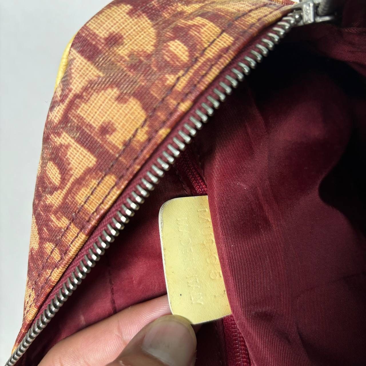 Dior Dior Vintage Trotter Messenger Bag No 2 Burgundy Galliano Size ONE SIZE - 16 Thumbnail