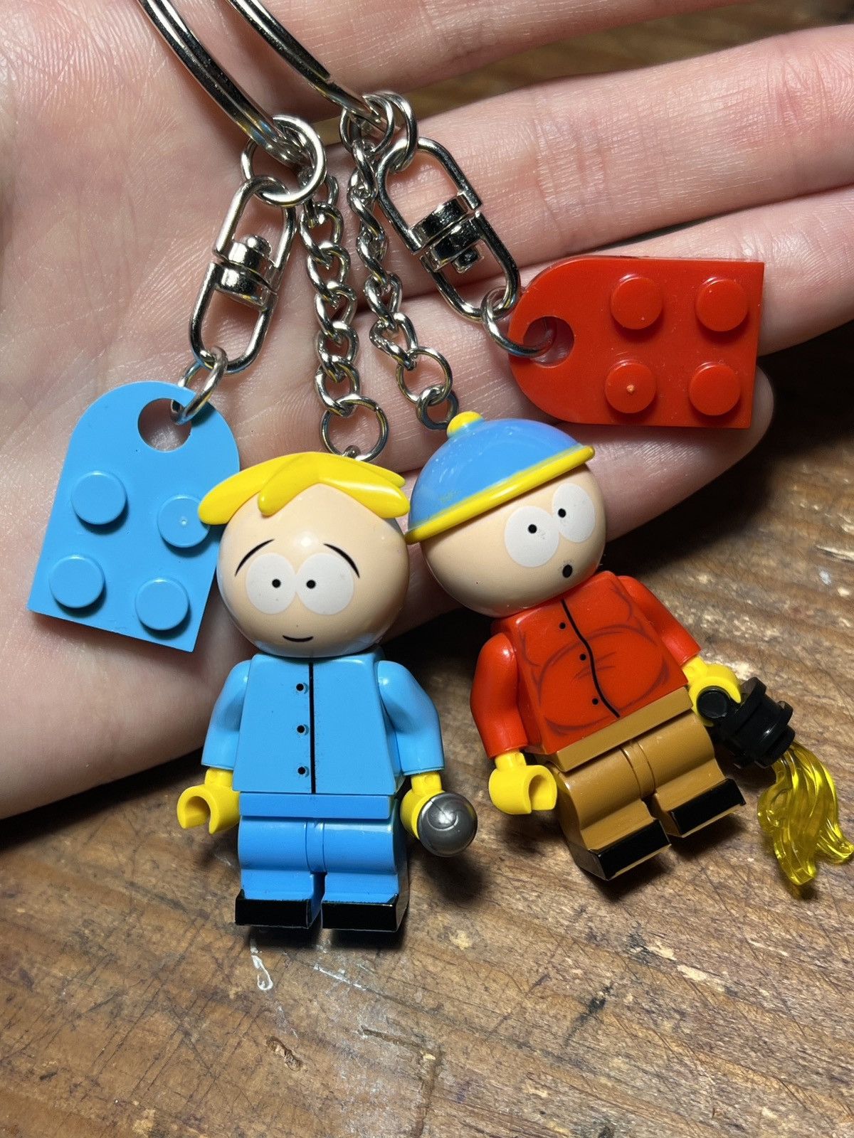 Anime South Park butters cartman minifigure keychain keyring Size ONE SIZE - 1 Thumbnail