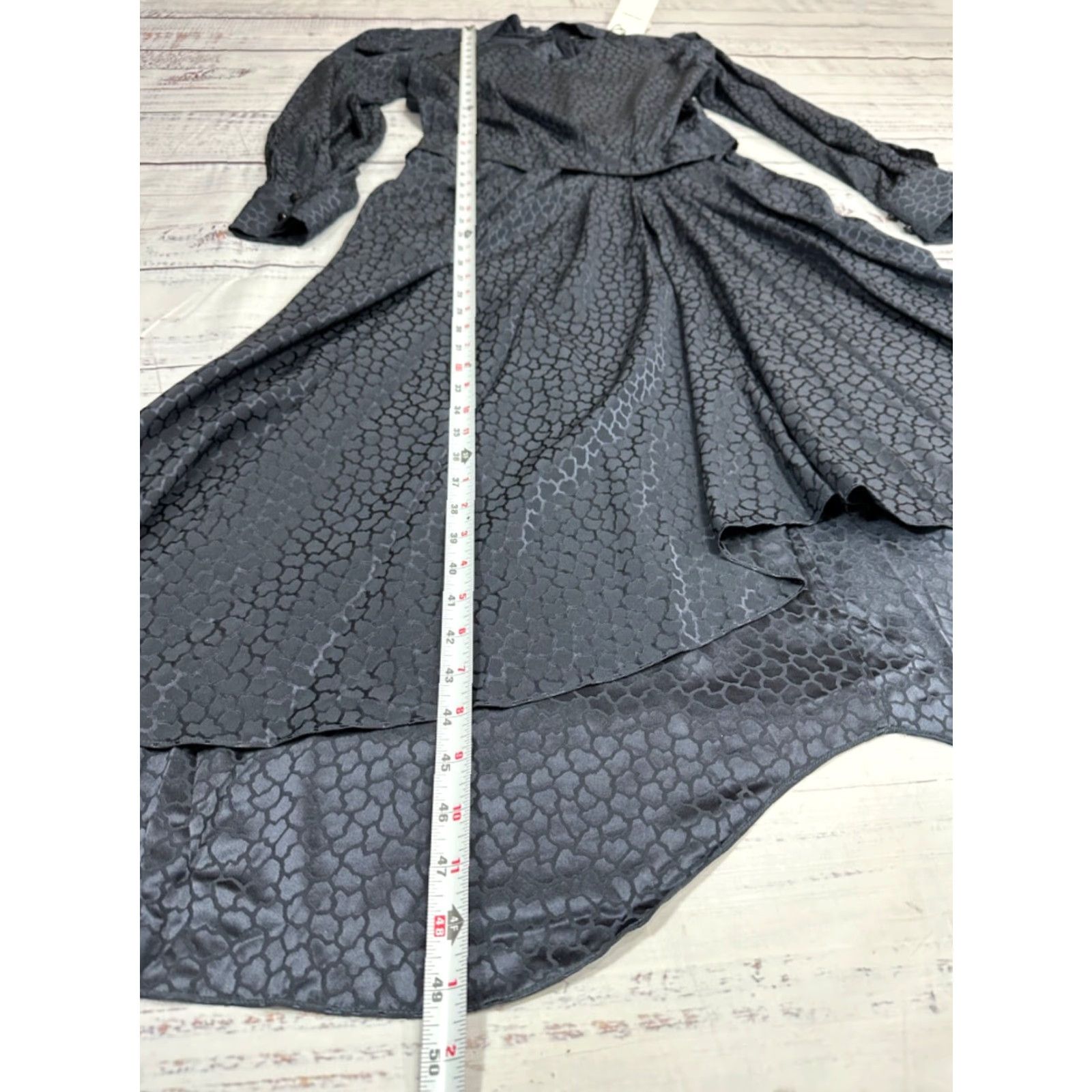 Isabel Marant Isabel Marant Romina Stretch Silk Dress Jacquard Black Size 38 Long Sleeve A-Line Women Dress Size XS / US 0-2 / IT 36-38 - 2 Thumbnail
