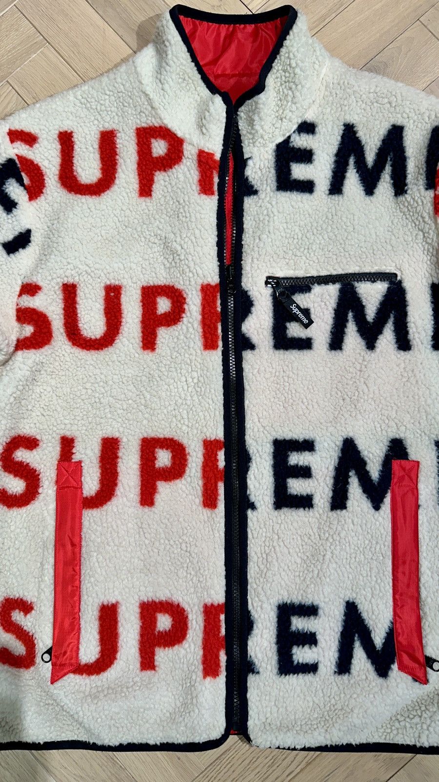 Supreme Supreme Reversible Logo Fleece Jacket Size US XL / EU 56 / 4 - 2 Thumbnail