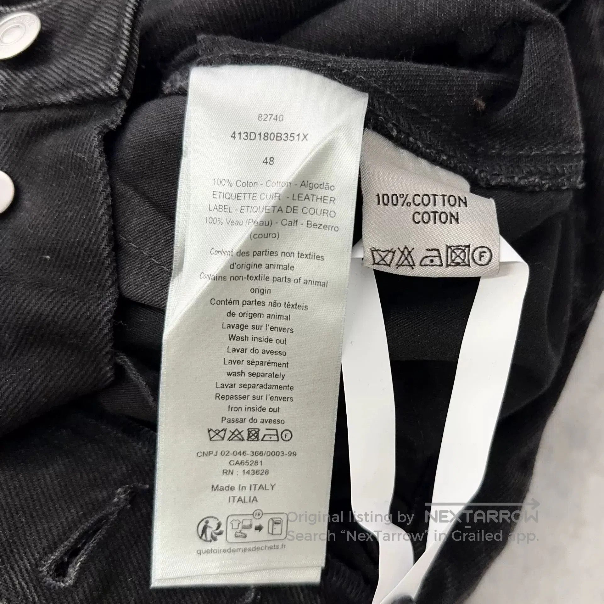 Dior DIOR Black Denim Straight. Size US 32 / EU 48 - 6 Thumbnail
