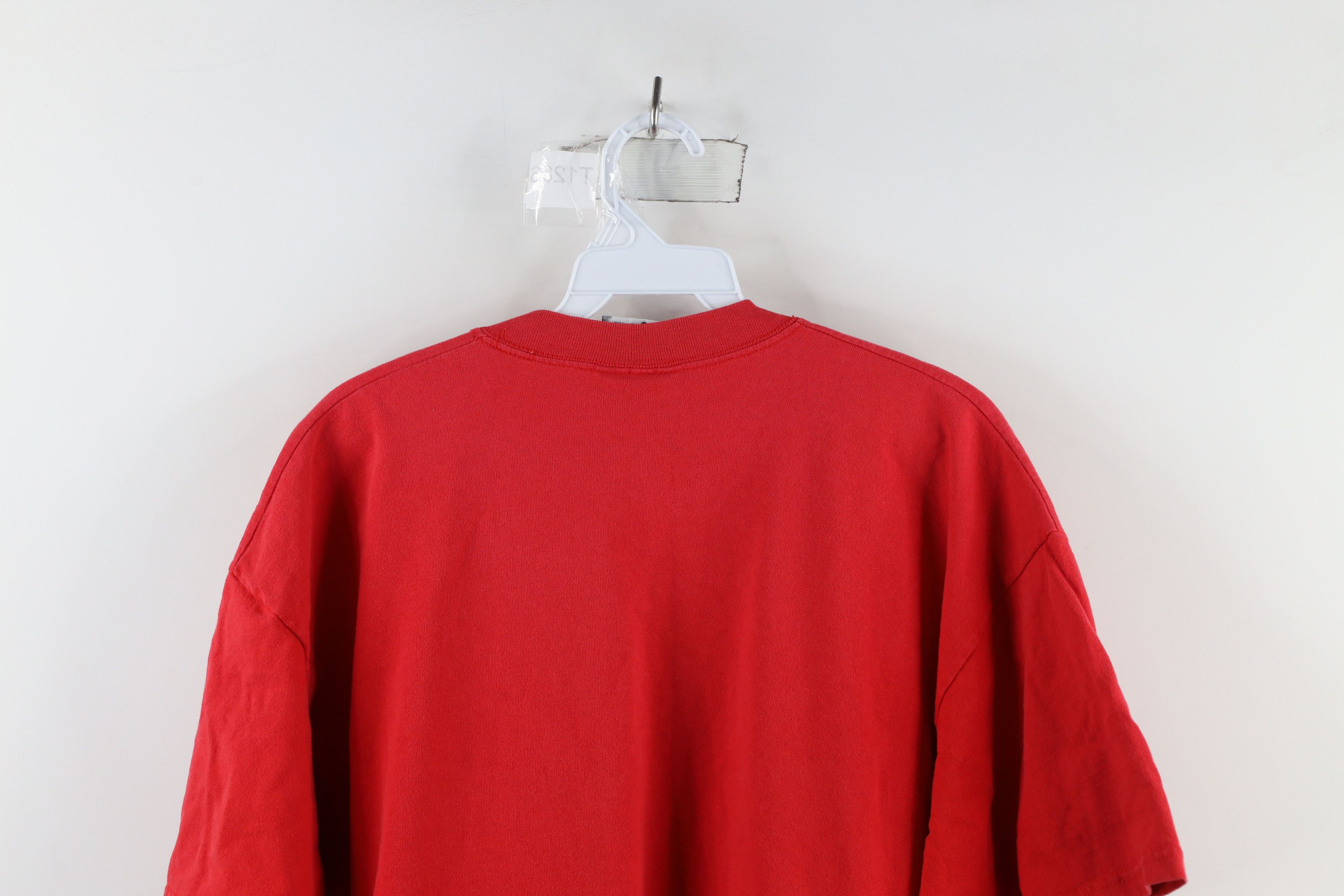 Vintage Vintage 90s Streetwear Fit Pocket T-Shirt Red Cotton USA Size US XL / EU 56 / 4 - 10 Thumbnail