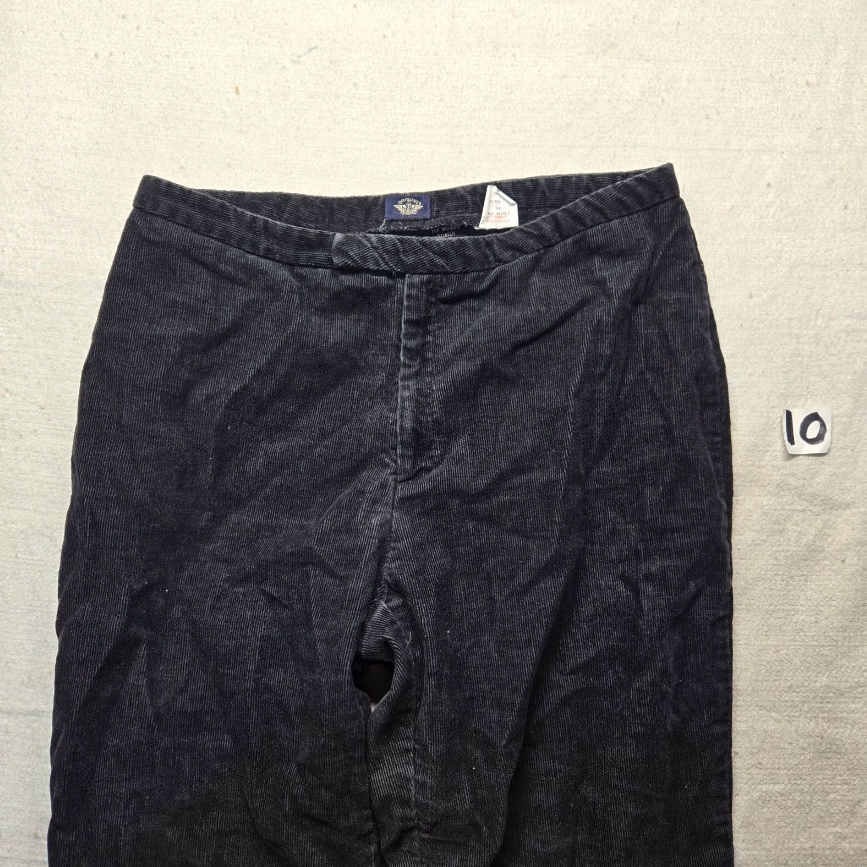Dockers Dockers Womens Solid Black High Rise Flat Front Khakis Pants Size 10 Extra Large Size 32" / US 10 / IT 46 - 2 Thumbnail