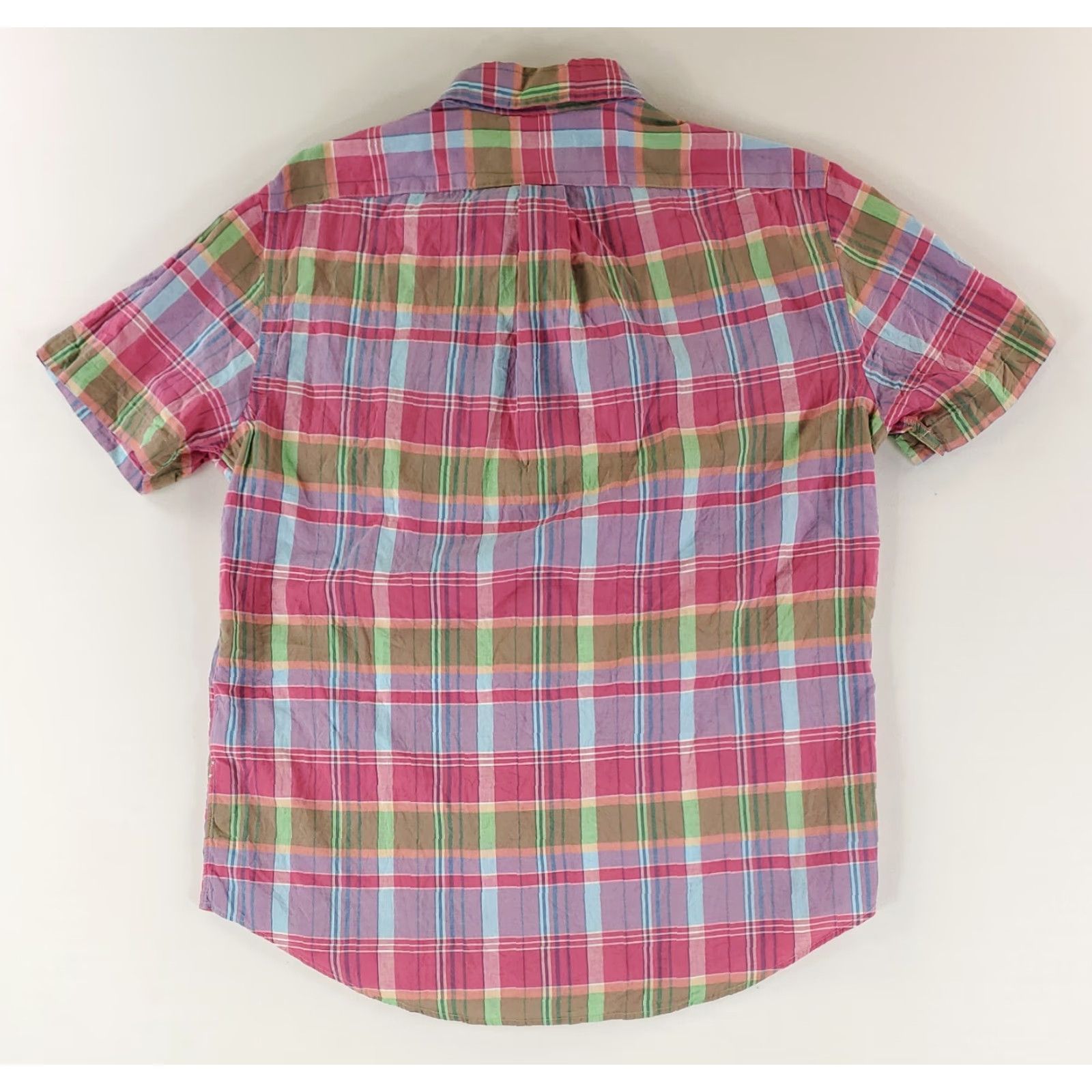 Ralph Lauren Ralph Lauren Shirt Button Down Madras Plaid Pastel Short Sleeve Mens M Multicolor Size US M / EU 48-50 / 2 - 4 Thumbnail