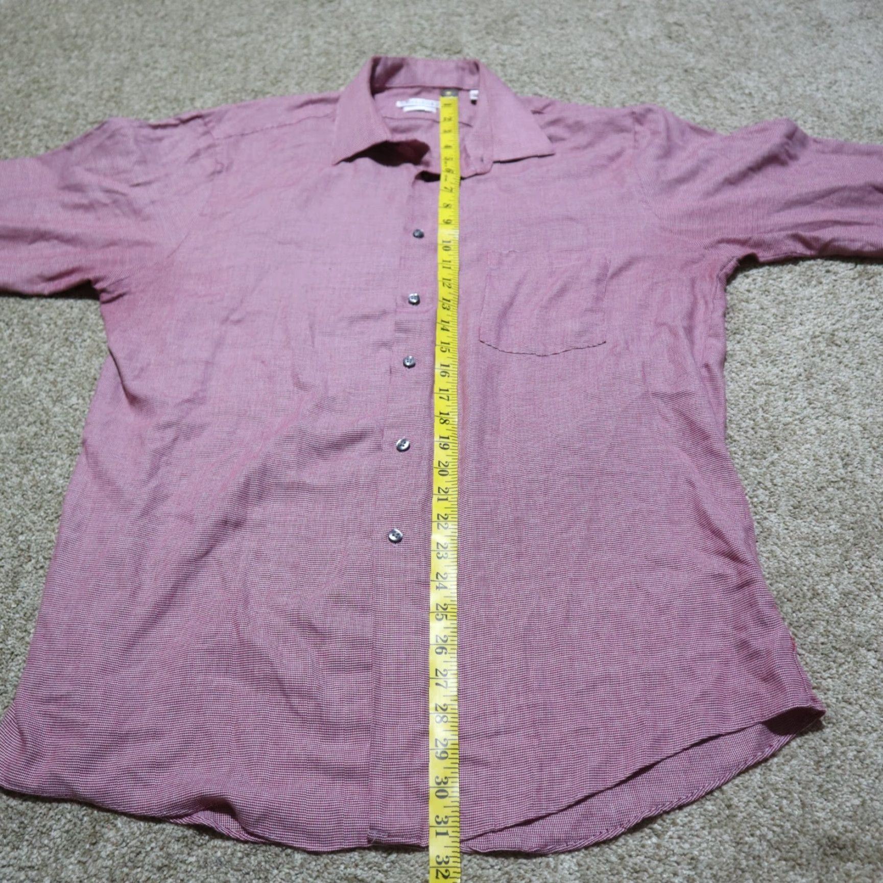 Van Heusen Van Heusen Red Plaid Button-Up Shirt Long Sleeve Men's Size Large 16.5 Casual Size US L / EU 52-54 / 3 - 6 Thumbnail