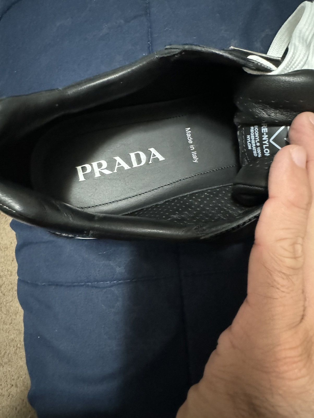 Prada Prada Men's Prax Triangle Logo Nylon Low-Top Sneakers Size US 11 / EU 44 - 16 Thumbnail
