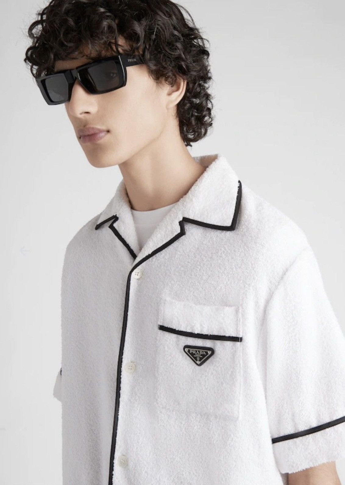 Prada PRADA terry cloth bowling shirt jacket Size US S / EU 44-46 / 1 - 1 Thumbnail