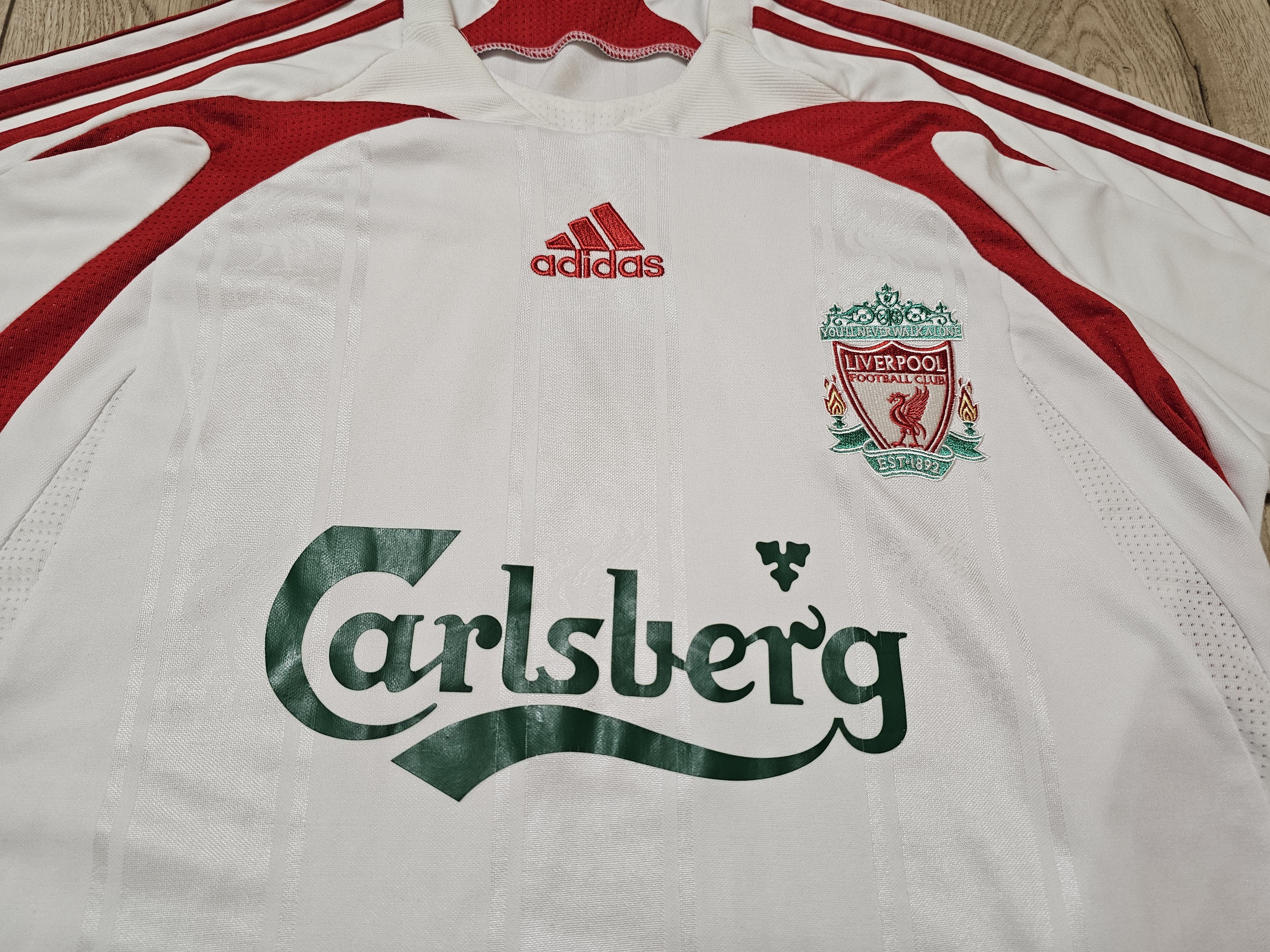 Adidas LIVERPOOL 2007 2008 AWAY FOOTBALL SHIRT SOCCER JERSEY Size US S / EU 44-46 / 1 - 3 Thumbnail