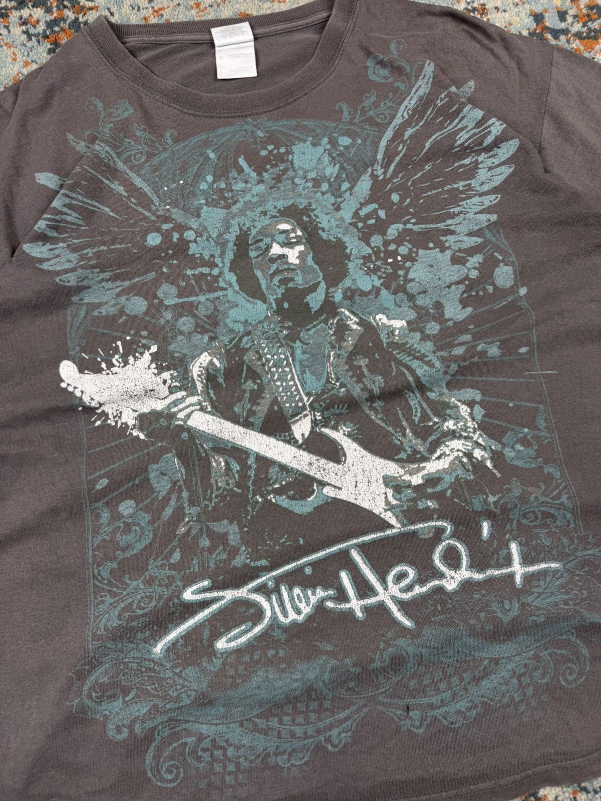 Jimi Hendrix Crazy vintage 2000s Jimi Hendrix faded washed gralhic tee Size US L / EU 52-54 / 3 - 5 Thumbnail