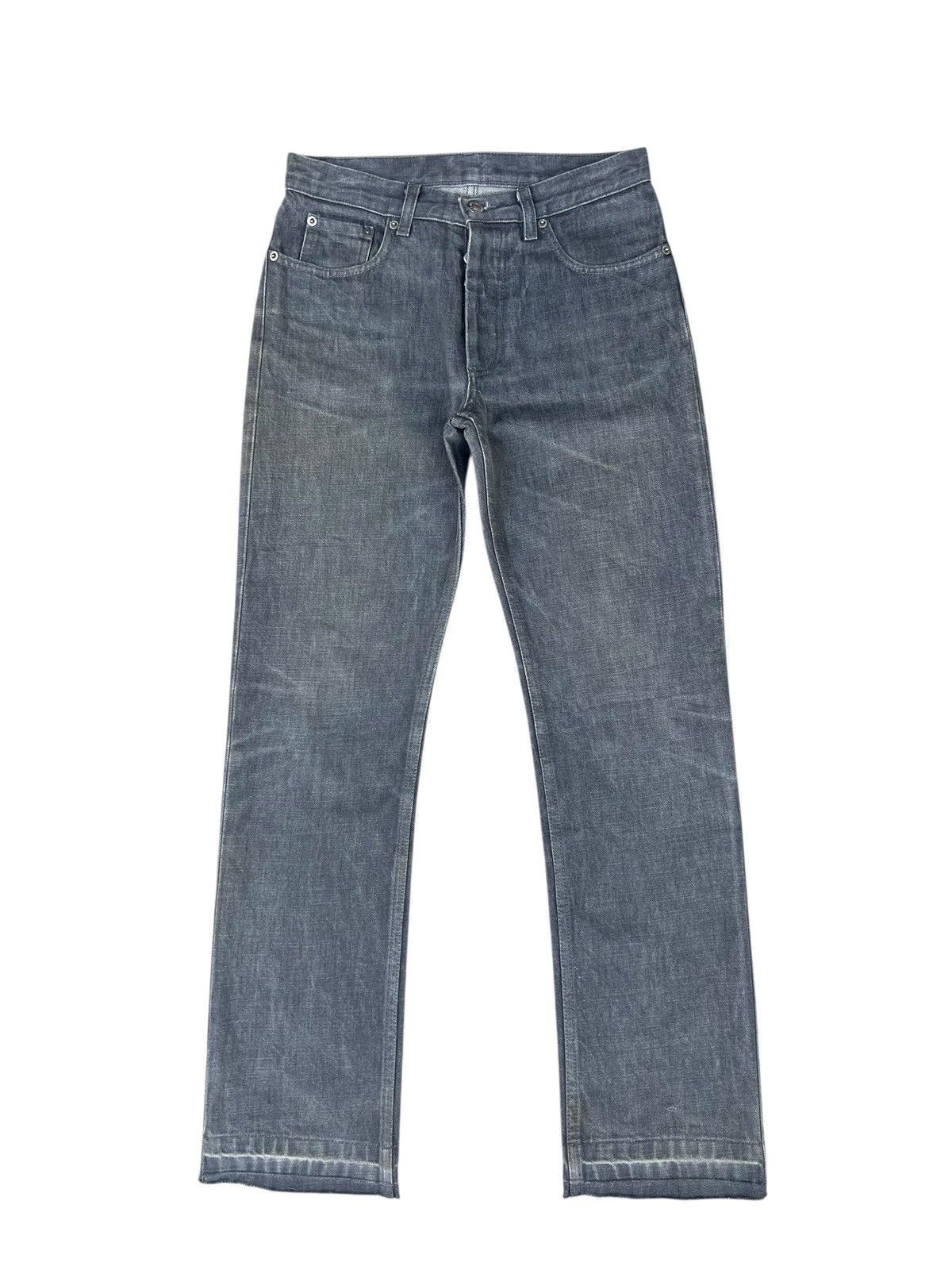 Vintage Helmut Lang Italian Cut Faded Mud Grey Denim Jeans