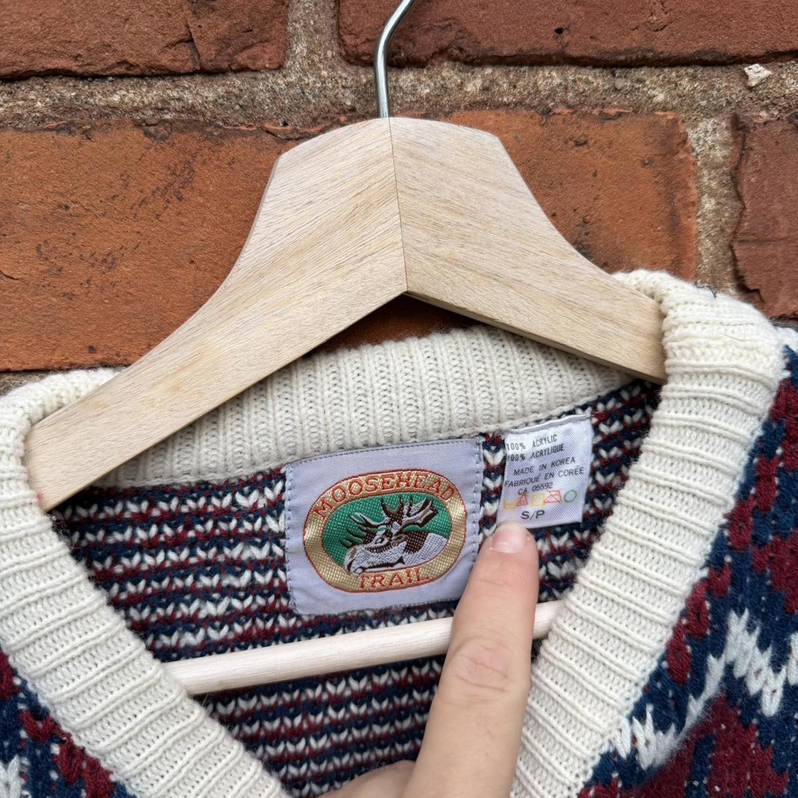 Other vintage moosehead trail nature scene knit sweater S 90s Size US S / EU 44-46 / 1 - 6 Thumbnail