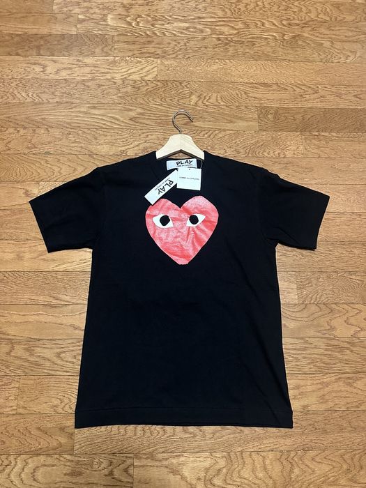 Comme des Garcons Comme des Garcons Play Heart Black T Shirt Grailed