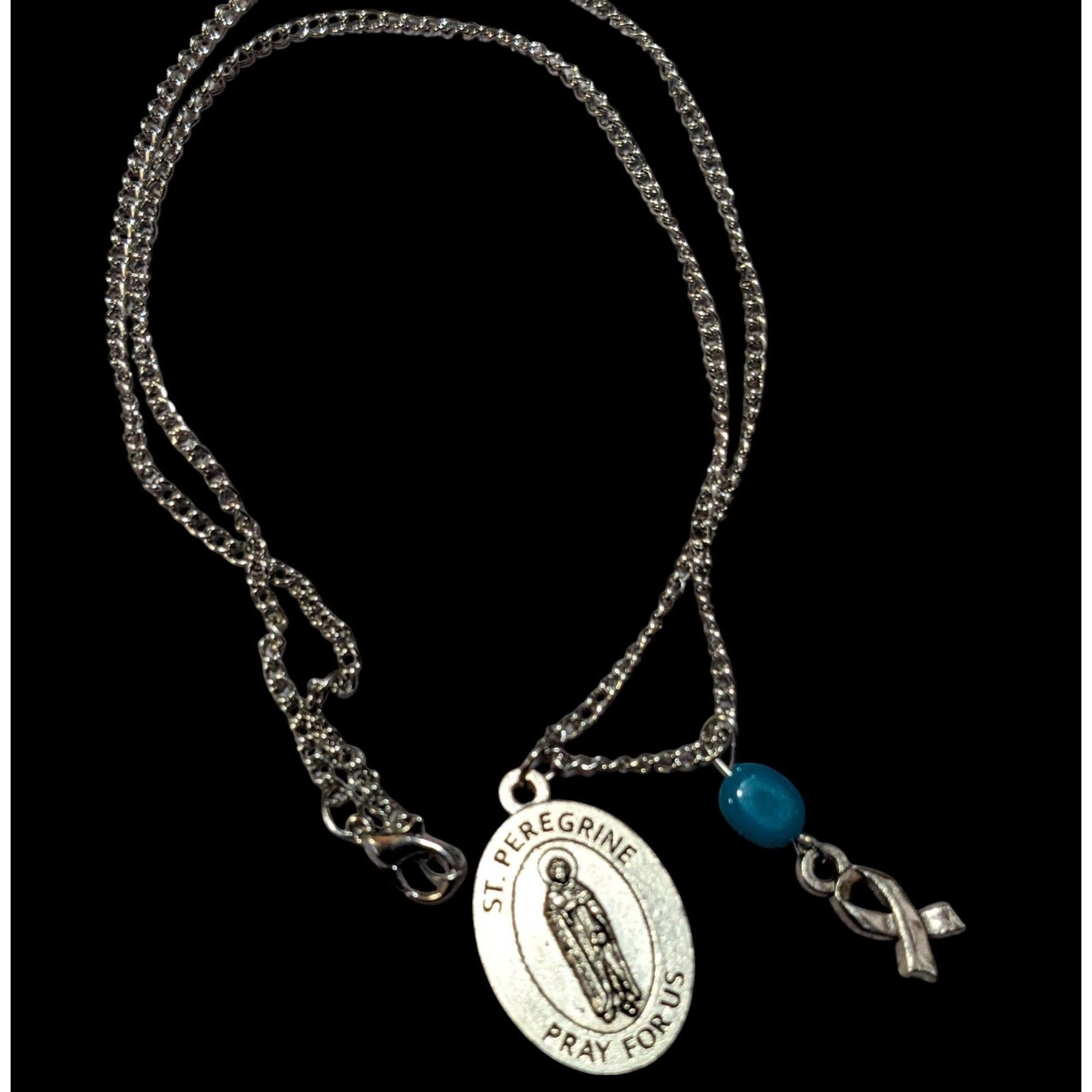 Other St. Peregrine Pray For Us Cancer Awareness Charm Necklace Size ONE SIZE - 1 Thumbnail