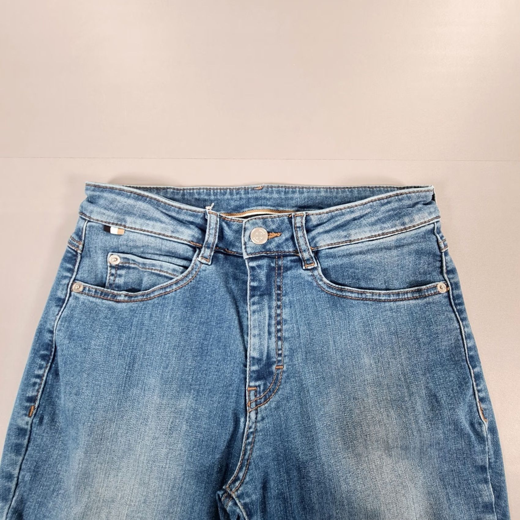 Hugo Boss HUGO BOSS Jeans Blue W26 L27 Slim Cropped Denim 5-Pocket Stretch Machine Washable Womens Size 26" / US 2 / IT 38 - 2 Thumbnail