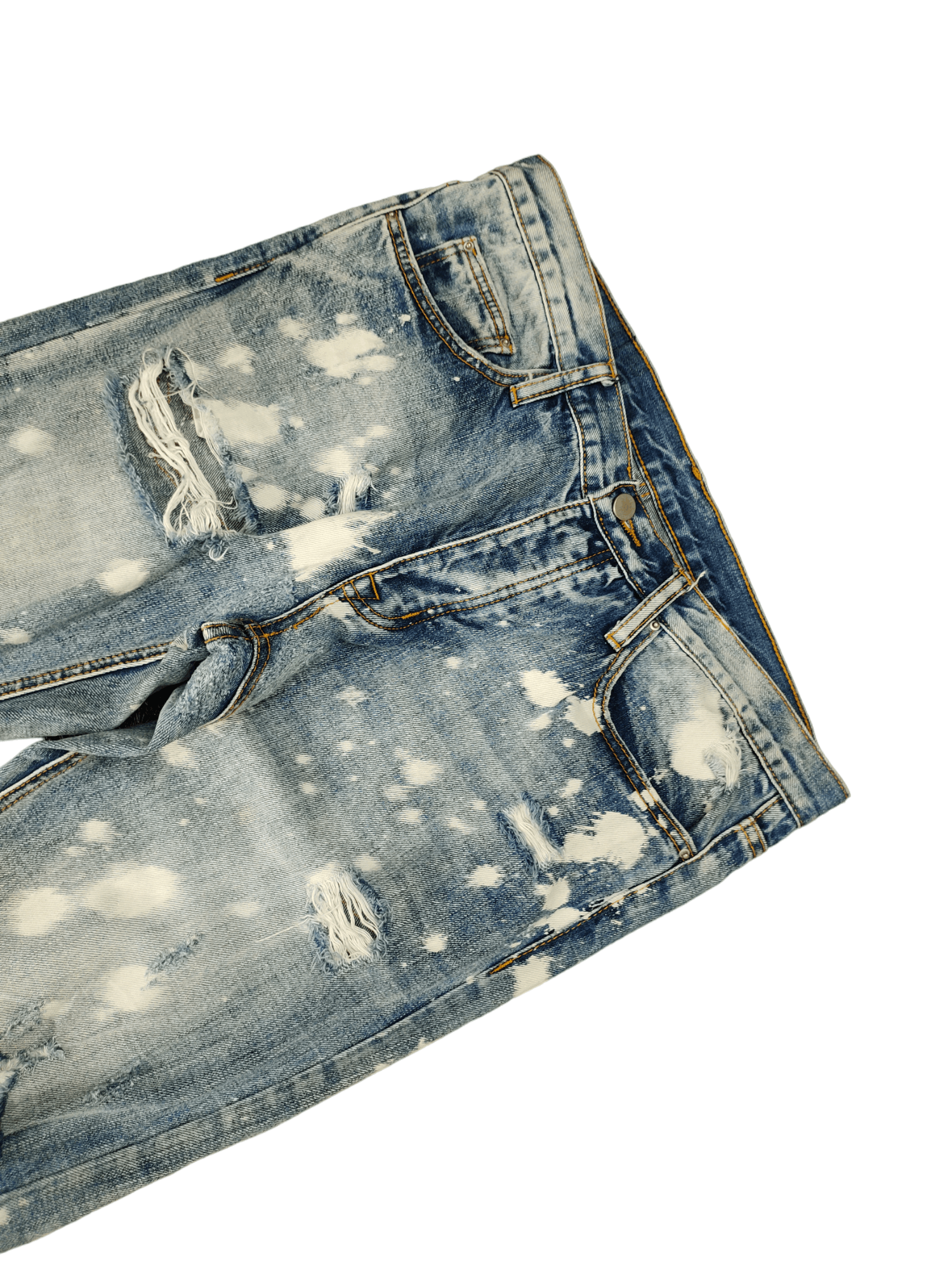 MNML Mnml Bleach Destroy Denim Jeans Skinny Streetwear Size US 34 / EU 50 - 4 Thumbnail