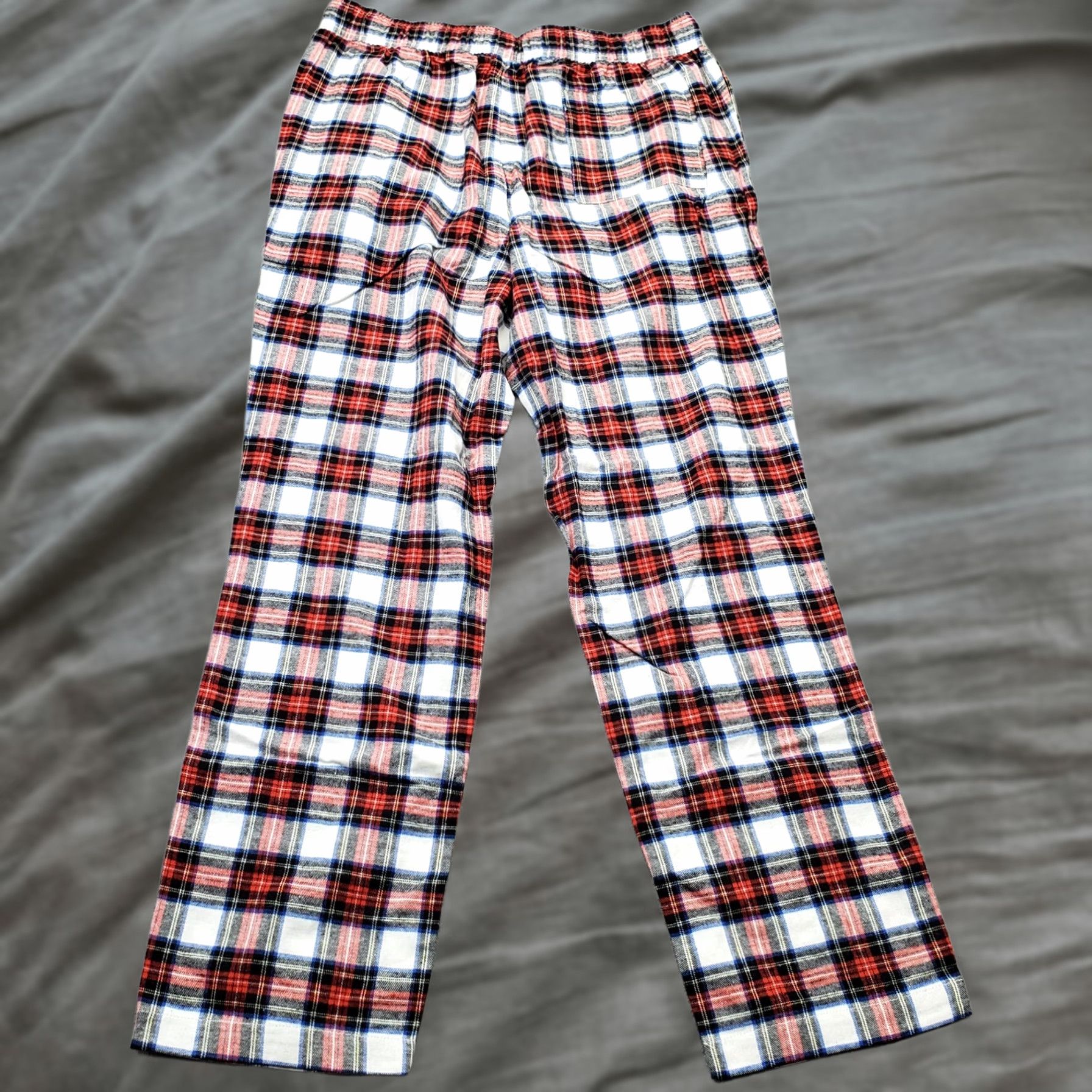 J.Crew J.CREW Mens Flannel Trouser Pants Multicolor Plaid Elastic Waist Drawstring Size L Size US 33 - 1 Thumbnail