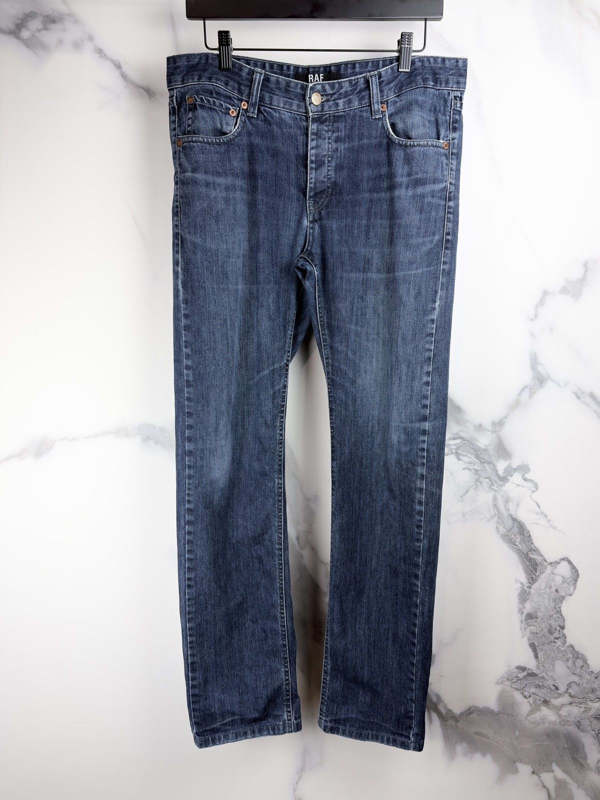 Raf By Raf Simons Faded Indigo Denim Jeans