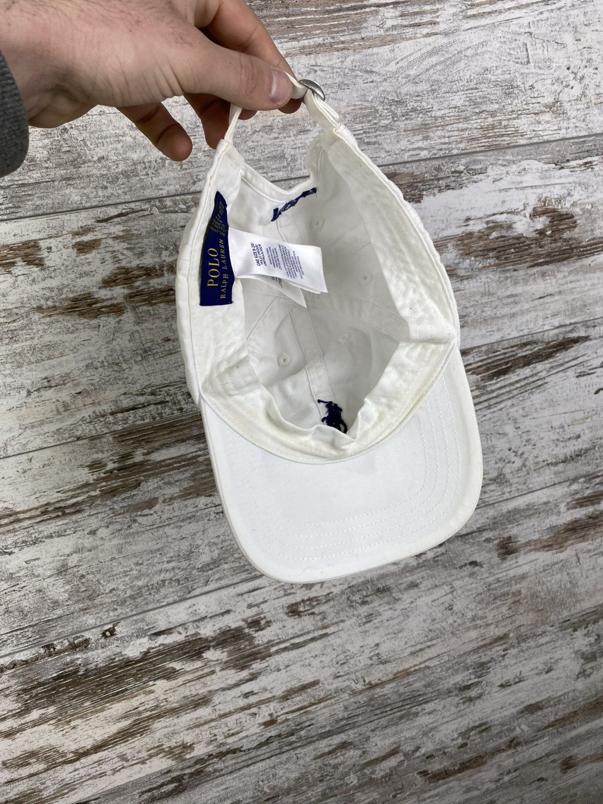 Polo Ralph Lauren × Vintage Mens Vintage Polo Ralph Lauren White Cap hats logo y2k rare Size ONE SIZE - 8 Thumbnail