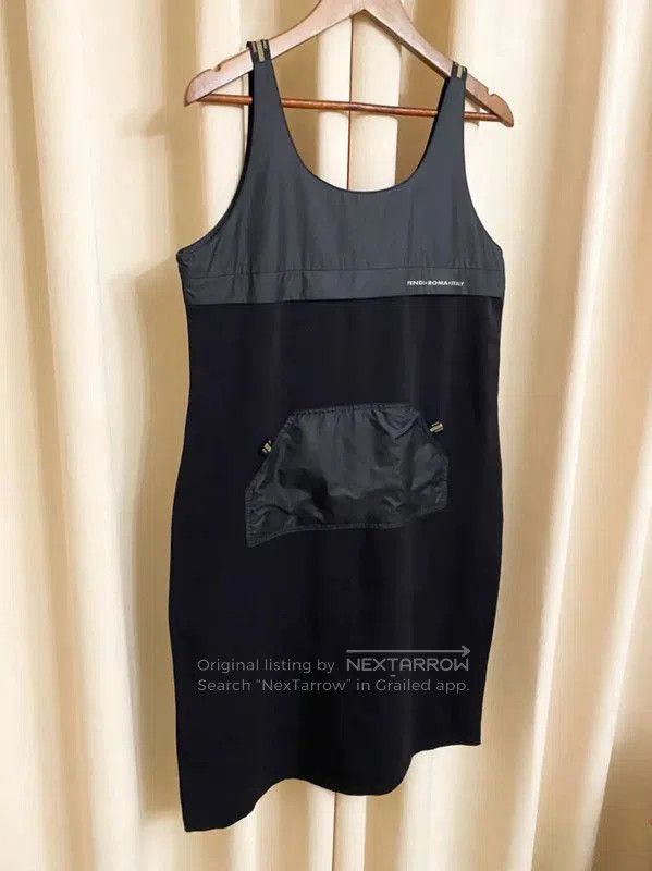 Fendi Fendi Black Long Polyester Dress for Women . Size M / US 6-8 / IT 42-44 - 3 Thumbnail