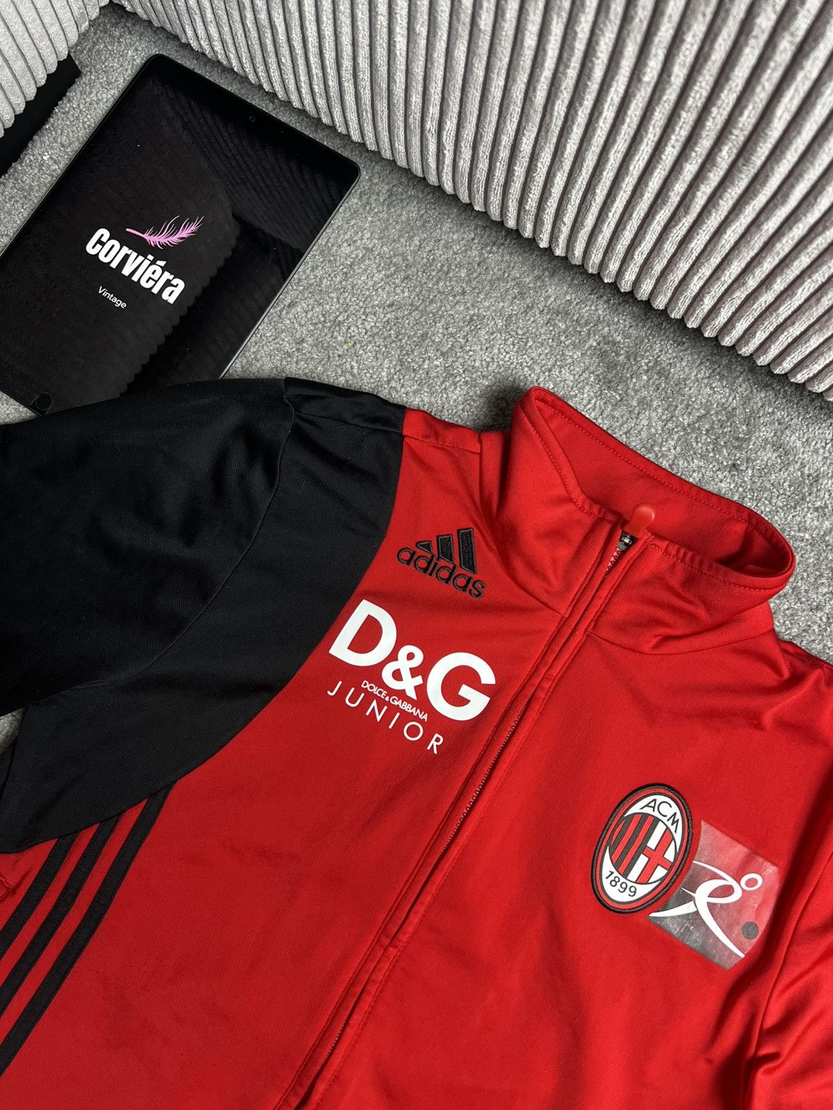 Adidas × Dolce & Gabbana × Vintage Adidas x Dolce & Gabbana Jacke Rot S Size US S / EU 44-46 / 1 - 2 Thumbnail