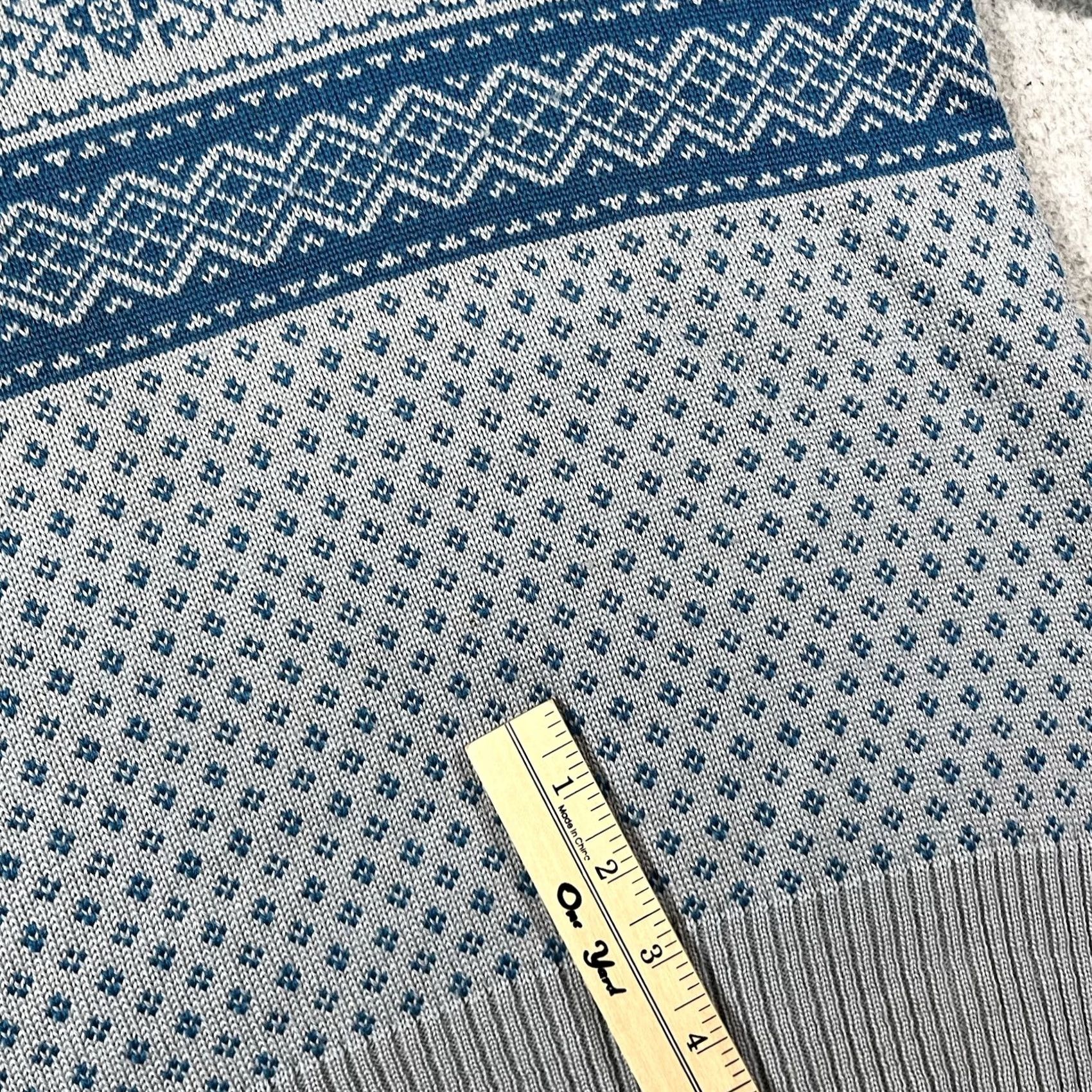 Eddie Bauer VINTAGE Eddie Bauer Sweater Mens M Gray Blue Wool Fair Isle Nordic Made USA Knit Size US M / EU 48-50 / 2 - 2 Thumbnail