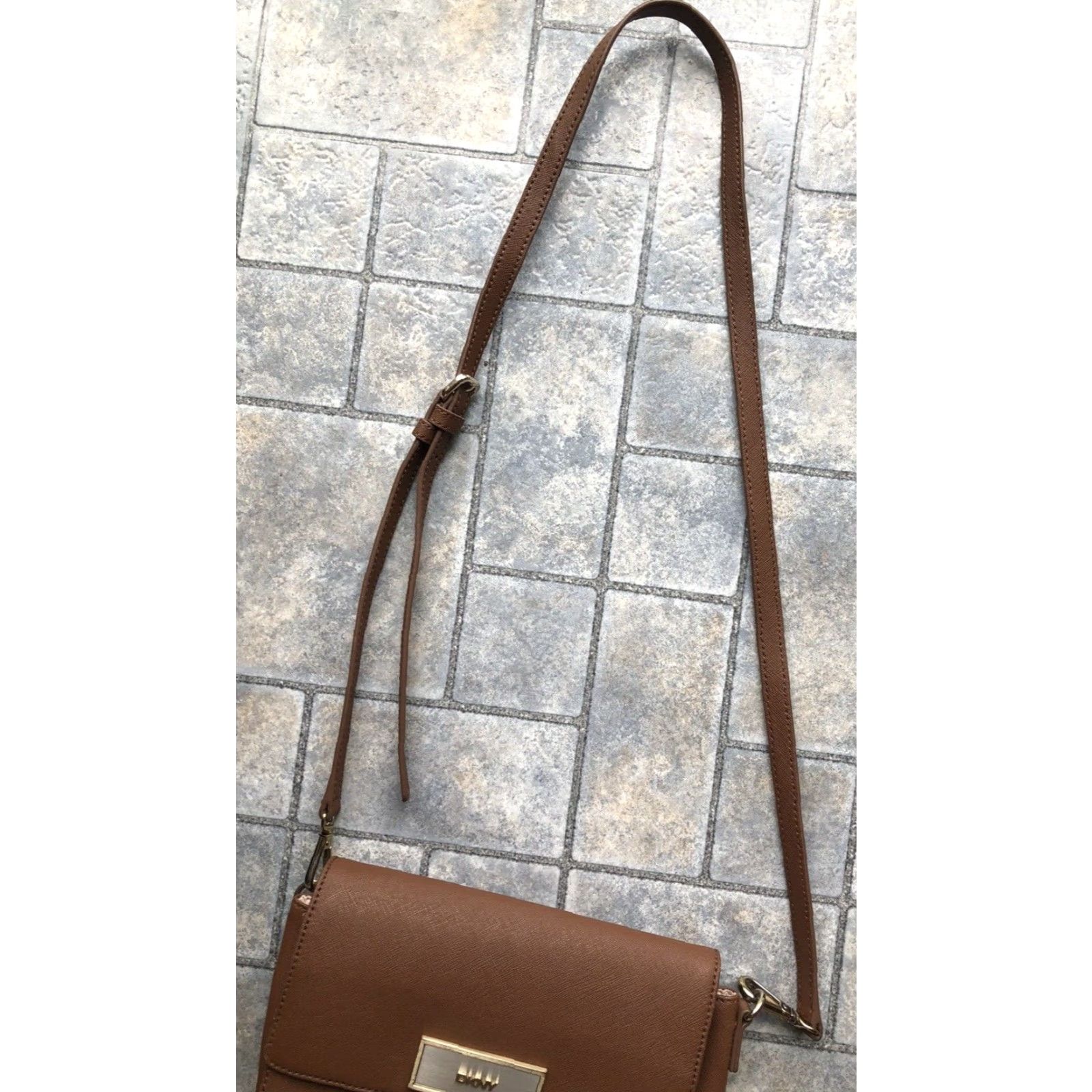 DKNY DKNY Purse Shoulder Bag Brown 4042 100% Genuine Leather 9in x 6in With Strap Womens Vintage? (No N/A) Size ONE SIZE - 4 Thumbnail