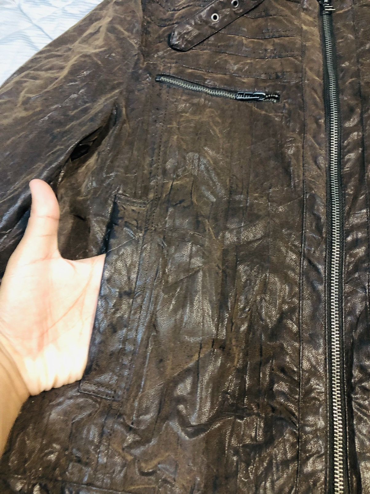 Japanese Brand Spinalh Leather Jacket Zippered (23) Size US M / EU 48-50 / 2 - 5 Thumbnail