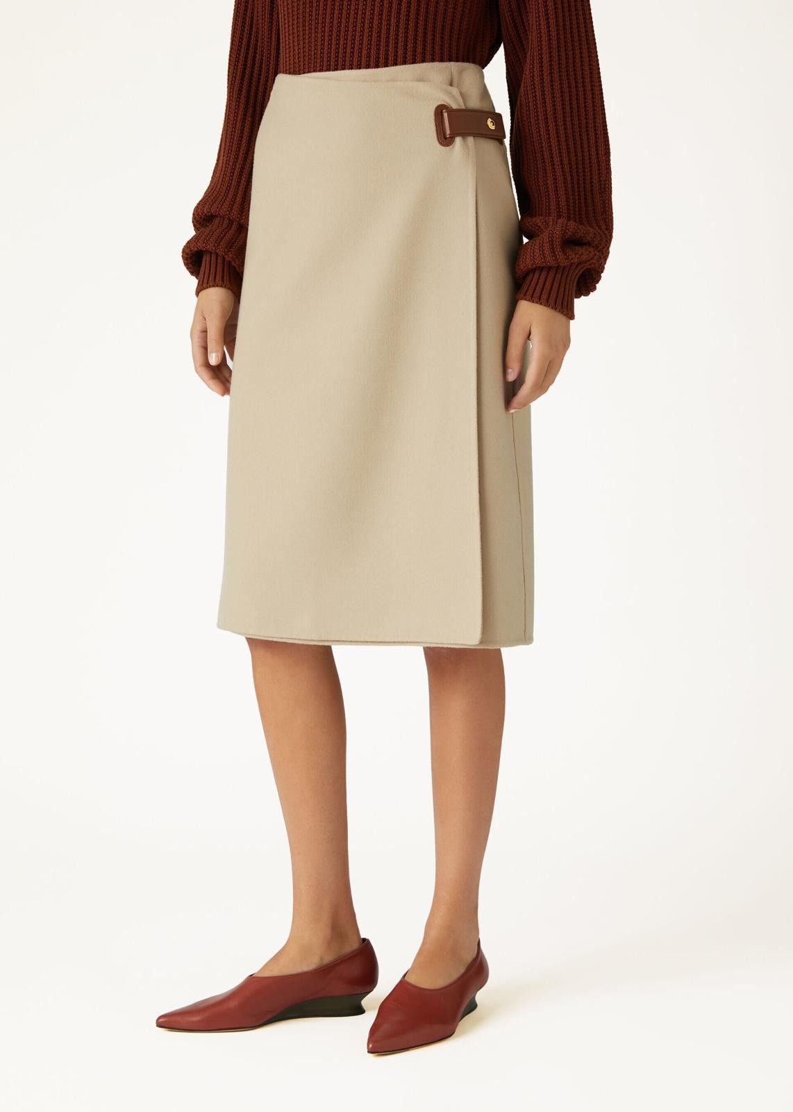 Loro Piana o1srvl11e0225 FAN6753 Keren Skirt in Beige Size 27" / US 4 / IT 40 - 6 Thumbnail