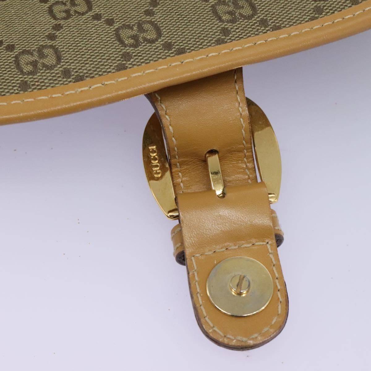 Gucci GUCCI GG Canvas Shoulder Bag Beige Gold Size ONE SIZE - 9 Thumbnail
