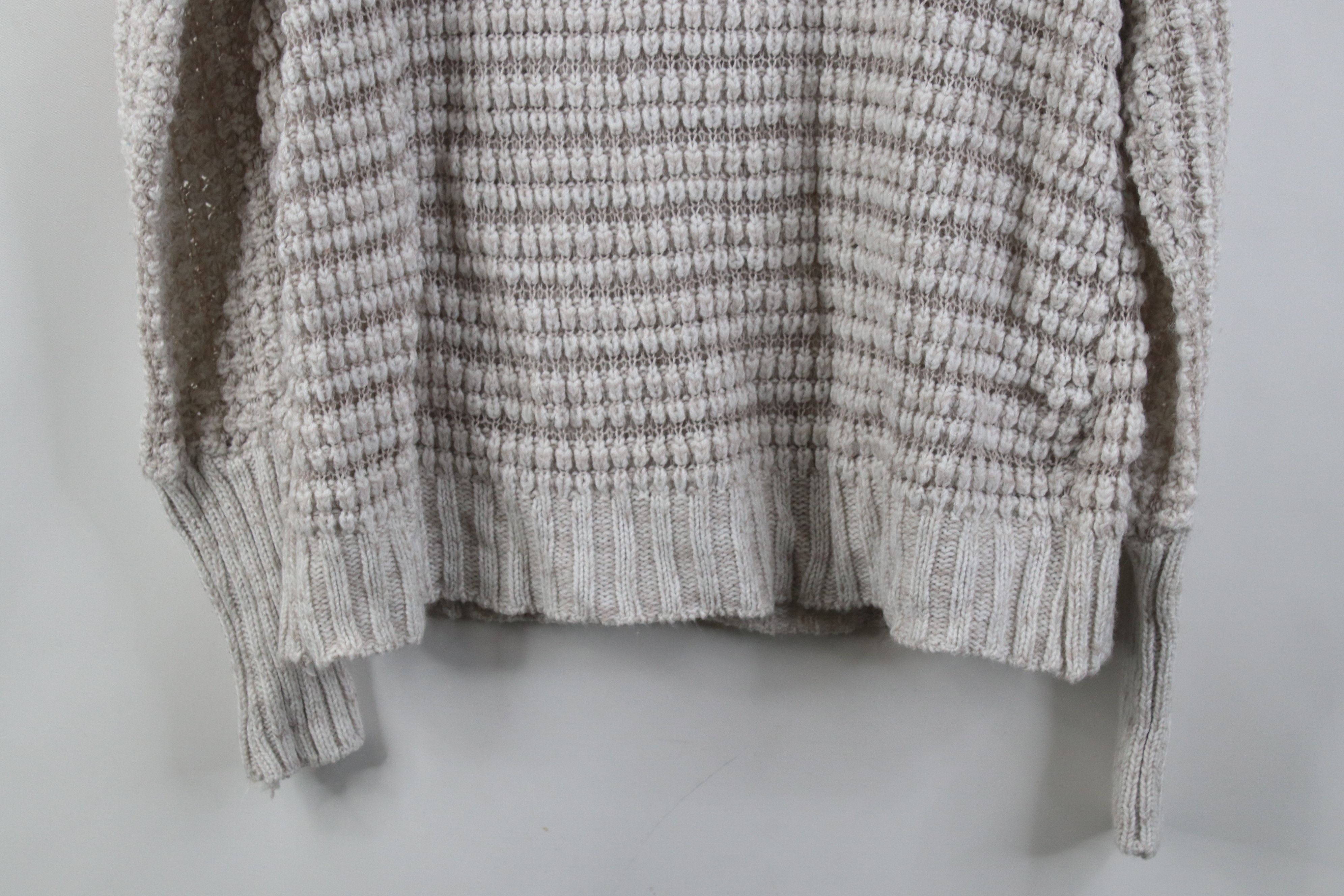 Express Vintage Y2K Express Cropped Crochet Knit Sweater Gray USA Size M / US 6-8 / IT 42-44 - 10 Thumbnail
