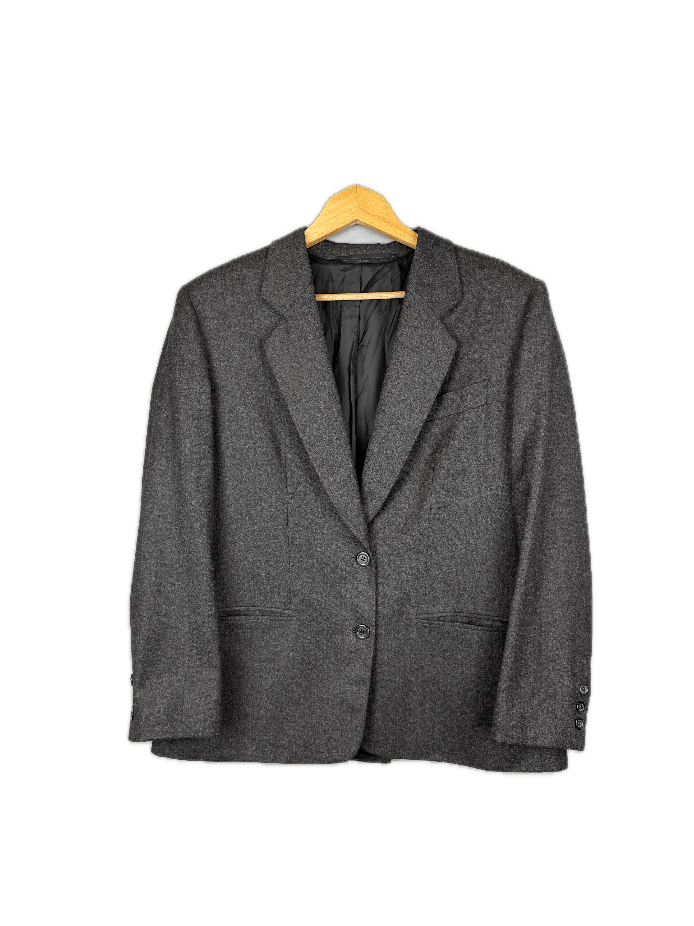 Designer Christian Feller Loro Piana Jacket Grey Pure Wool Italy Size 44R - 1 Thumbnail