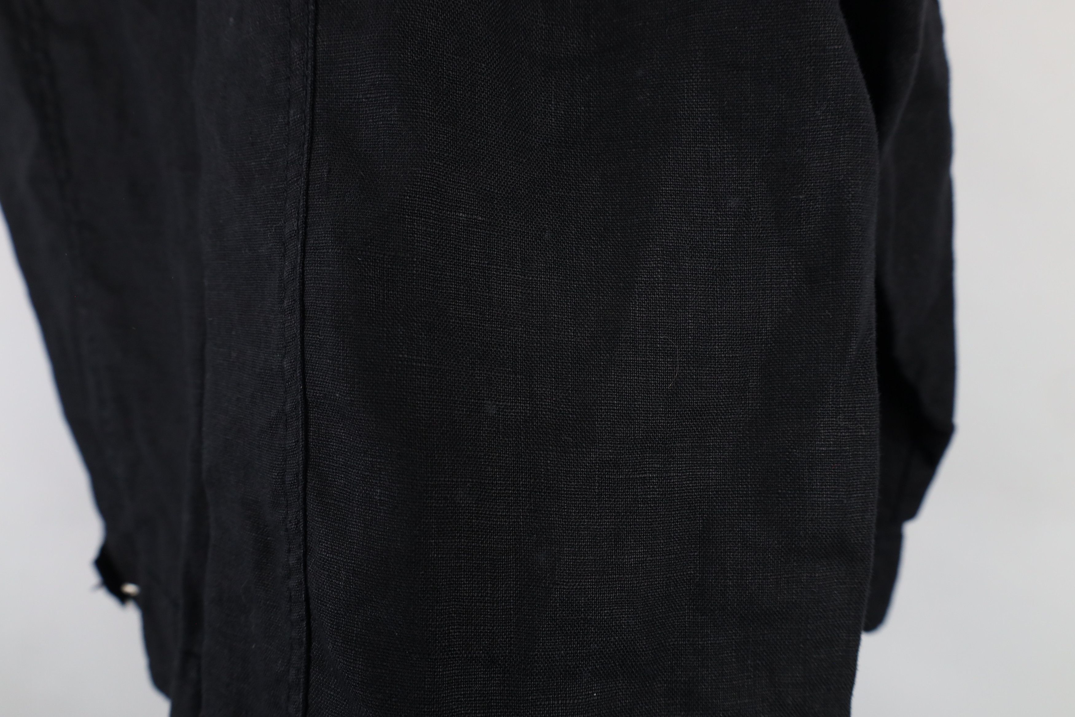 Vintage Lucy & Laurel Linen Full Button Trucker Jacket Black Size XL / US 12-14 / IT 48-50 - 12 Thumbnail