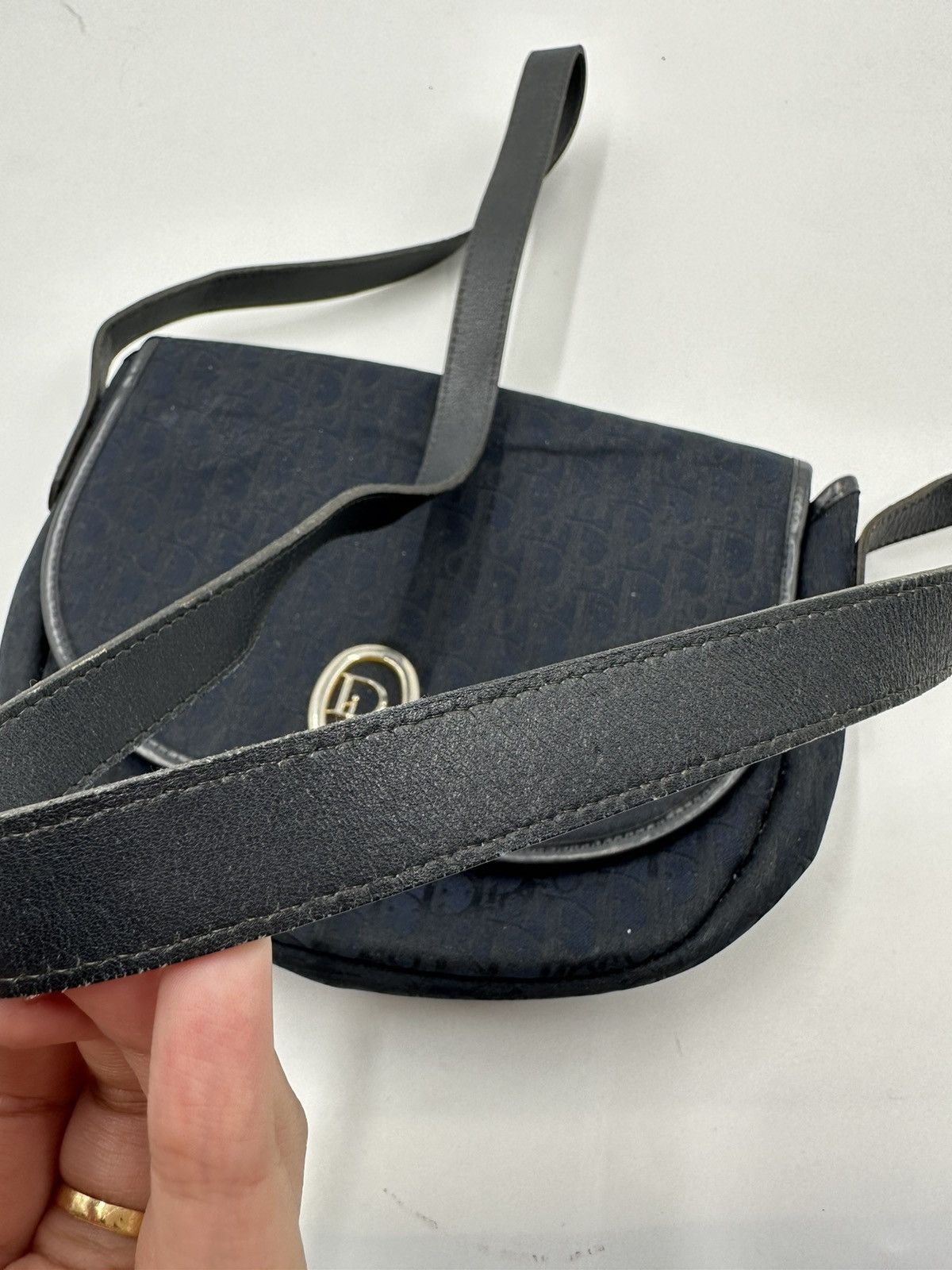 Christian Dior Monsieur × Vintage Christian Dior Trotter Canvas Shoulder Bag Vintage Size ONE SIZE - 3 Thumbnail